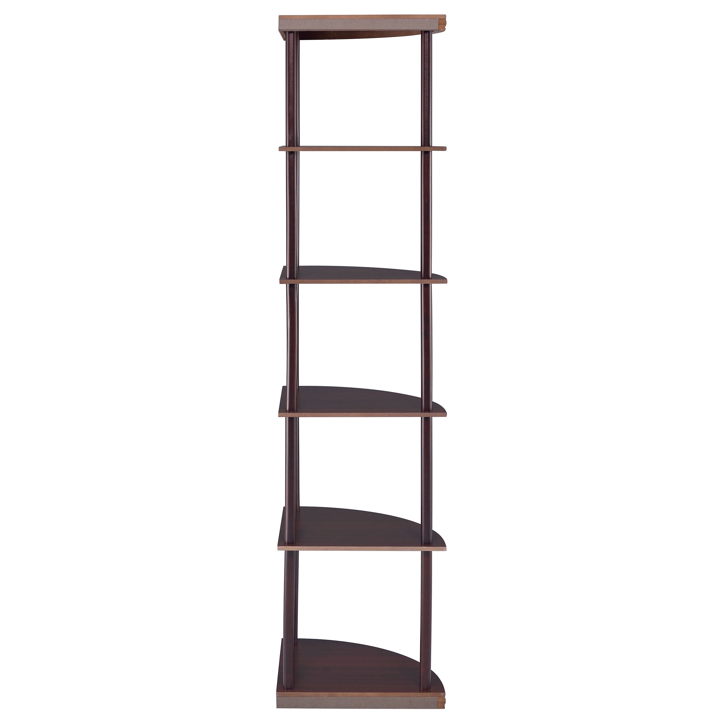 Bonwick 72-inch 5-shelf Corner Bookshelf Cappuccino - Image 4