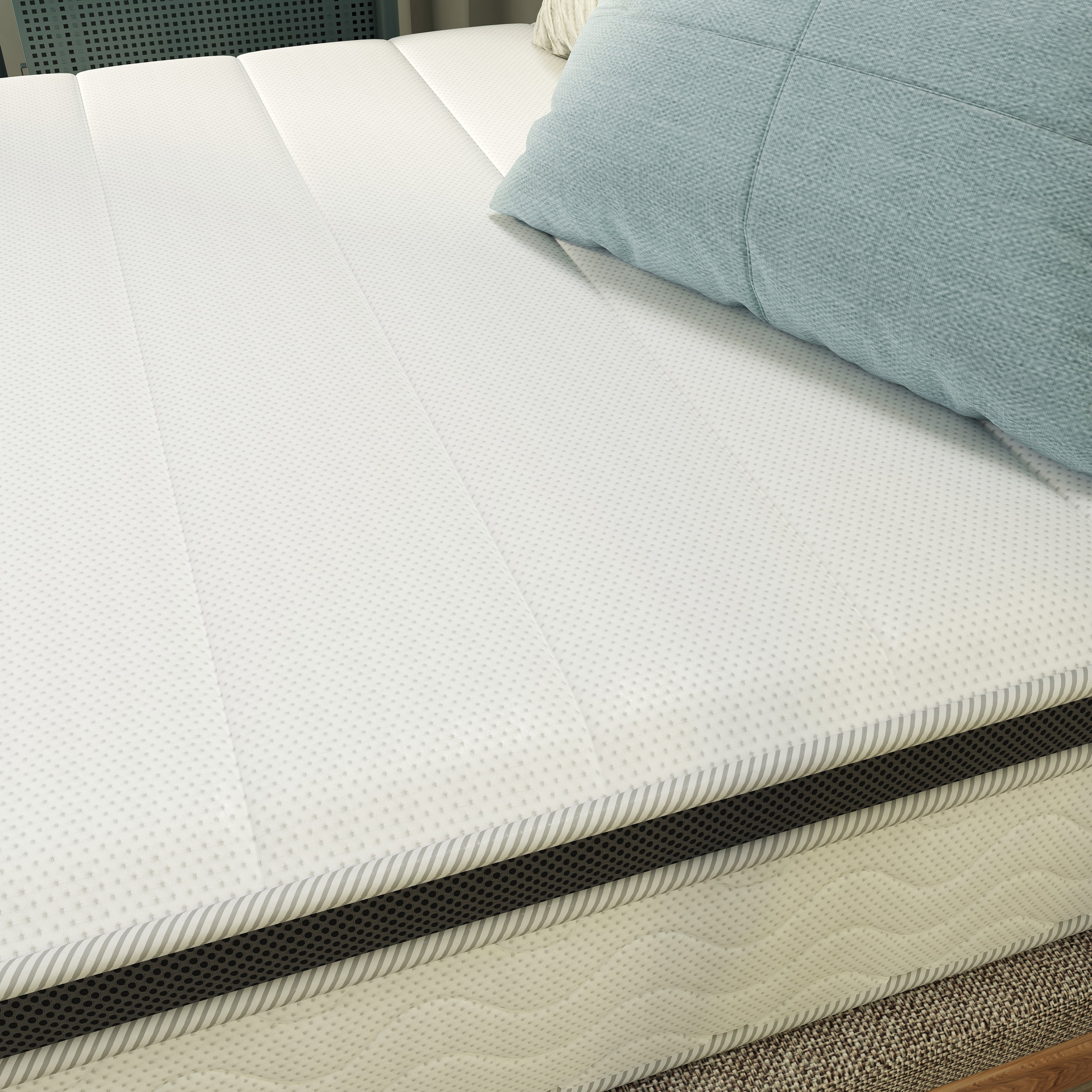 NapQueen Maxima 10” Full Innerspring Mattress, Cooling Gel Infused Memory Foam Mattress in a Box, Adult - Image 7