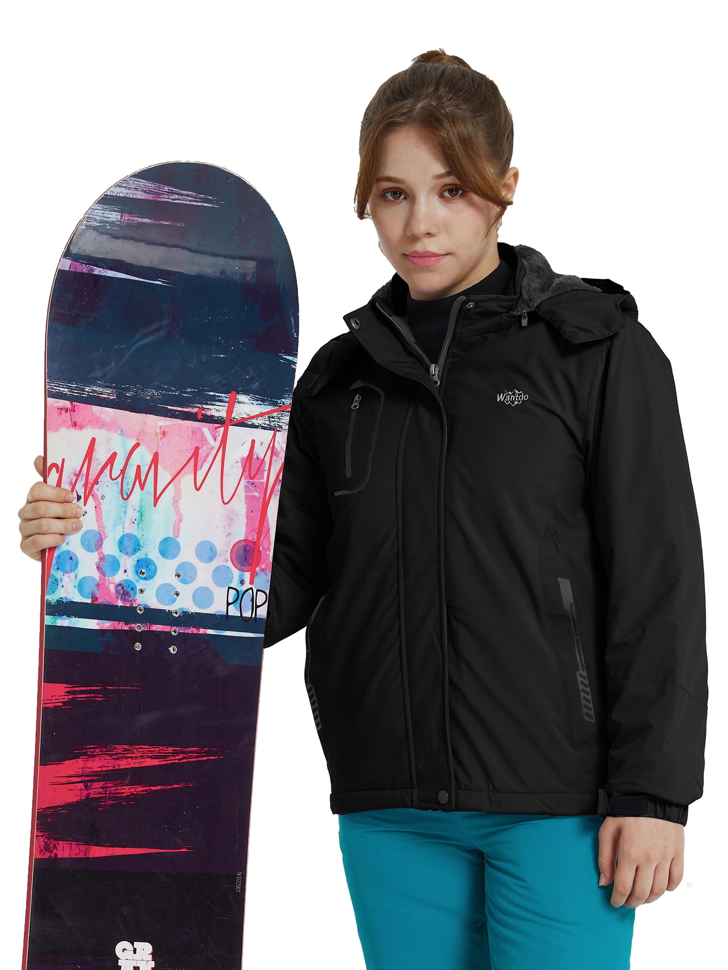 Wantdo Girl's Hooded Skiing Jackets Kid's Waterproof Raincoats Rose Red Size 8 - Image 9