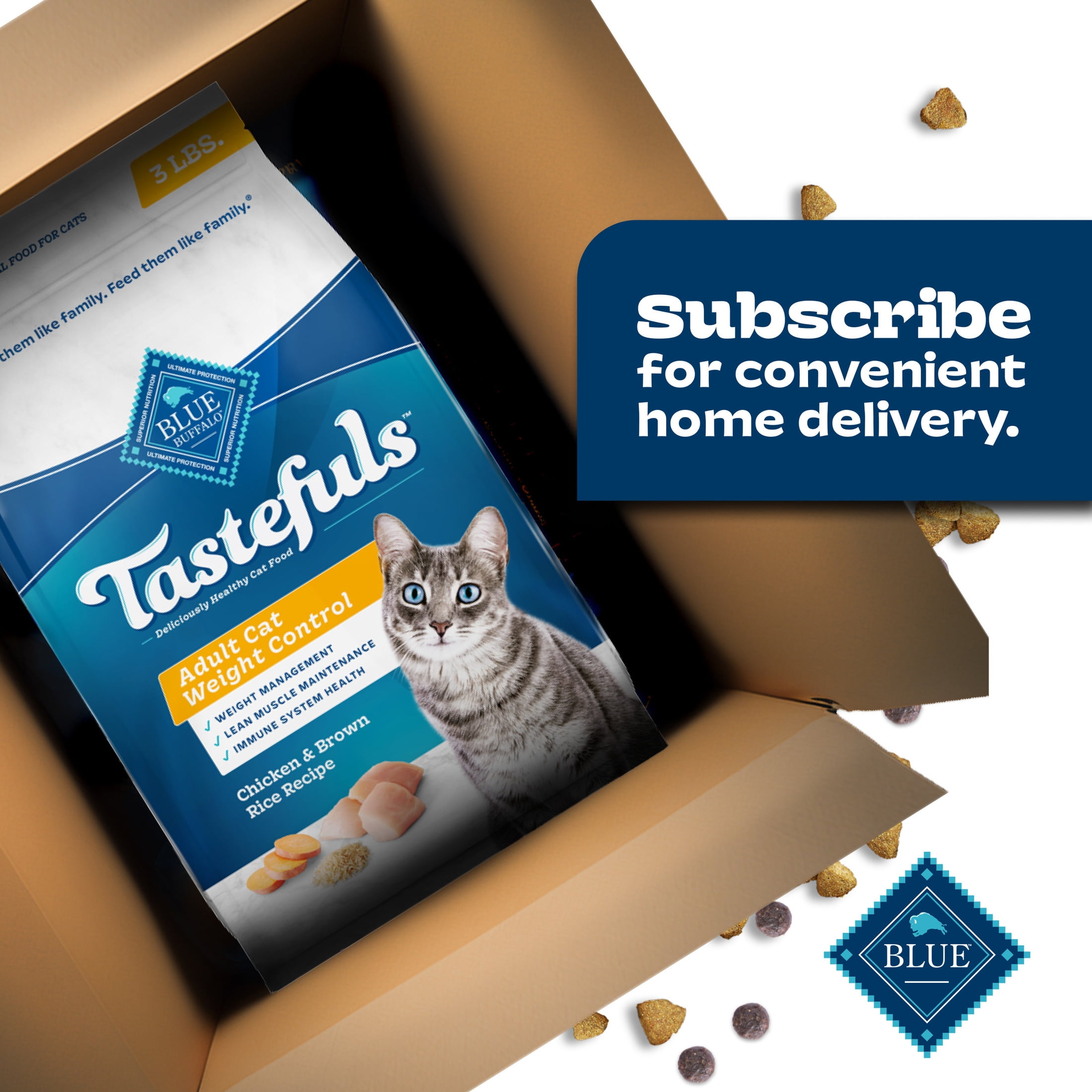 Blue Buffalo Tastefuls Natural Dry Cat Food, Weight Control, 15-lb. Bag - Image 6