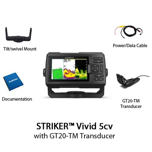 Garmin Striker Vivid 5cv, Easy-to-Use 5-inch Color Fishfinder and Sonar Transducer - Image 3