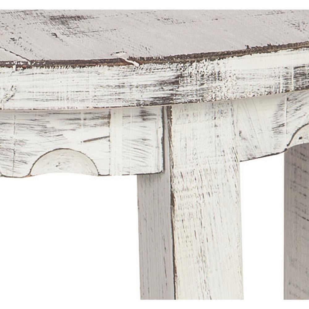 Alaterre Furniture Country Cottage Round End Table, Red Antique Finish - Image 3