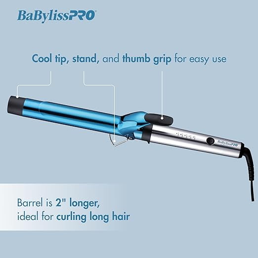 BaBylissPRO Nano Titanium Extended-Barrel 1 1/4" Curling Iron - Image 3