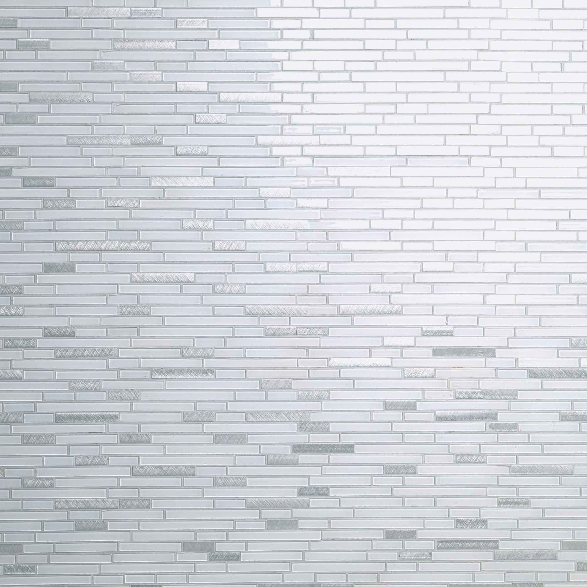 Lucid Sky Interlocking 11.81 in. x 12 in. x 4mm Glass Metal Mesh-Mounted Mosaic Tile (19.6 sq. ft. / case) - Image 3