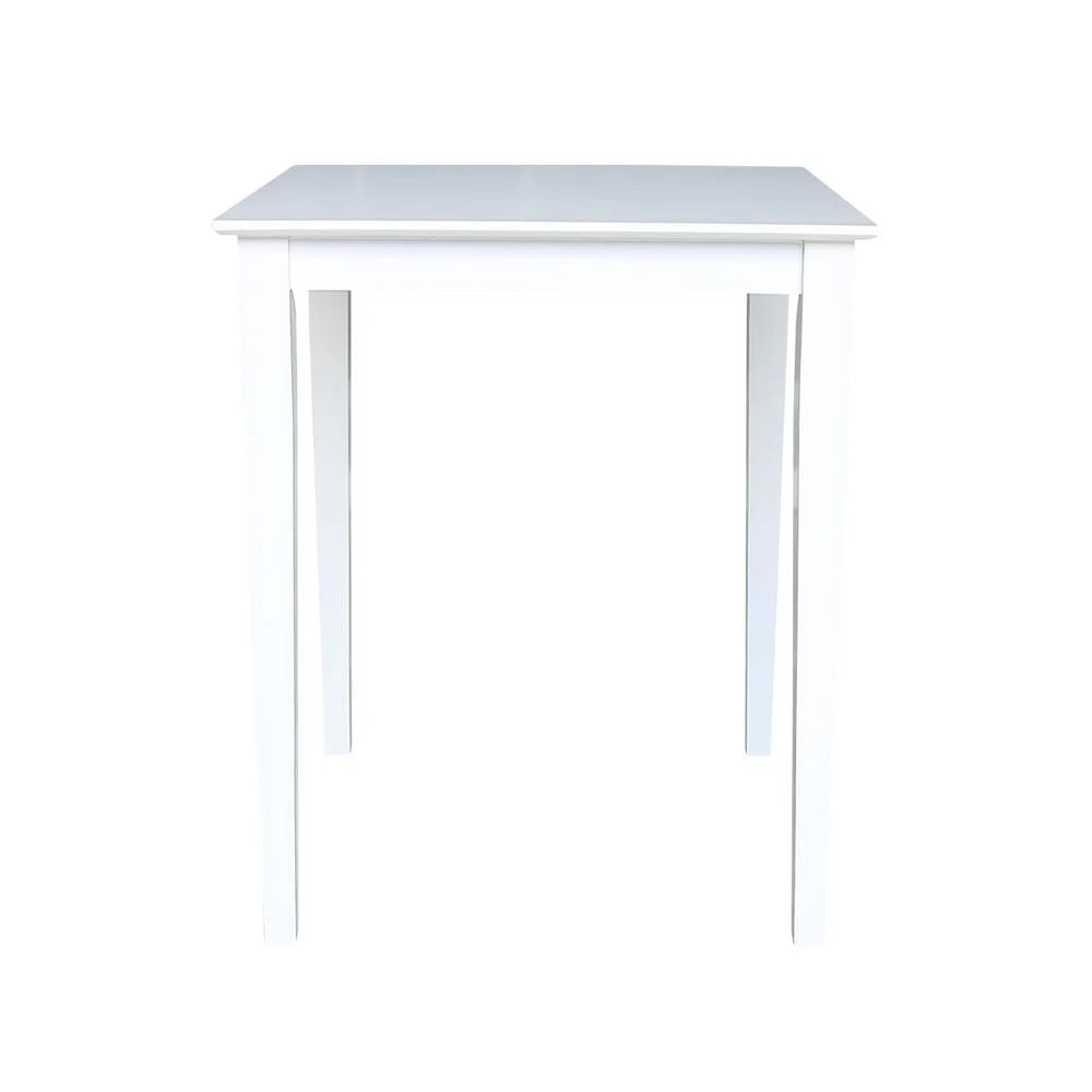Solid Wood 30 inch Square Dining Table in White - Image 4