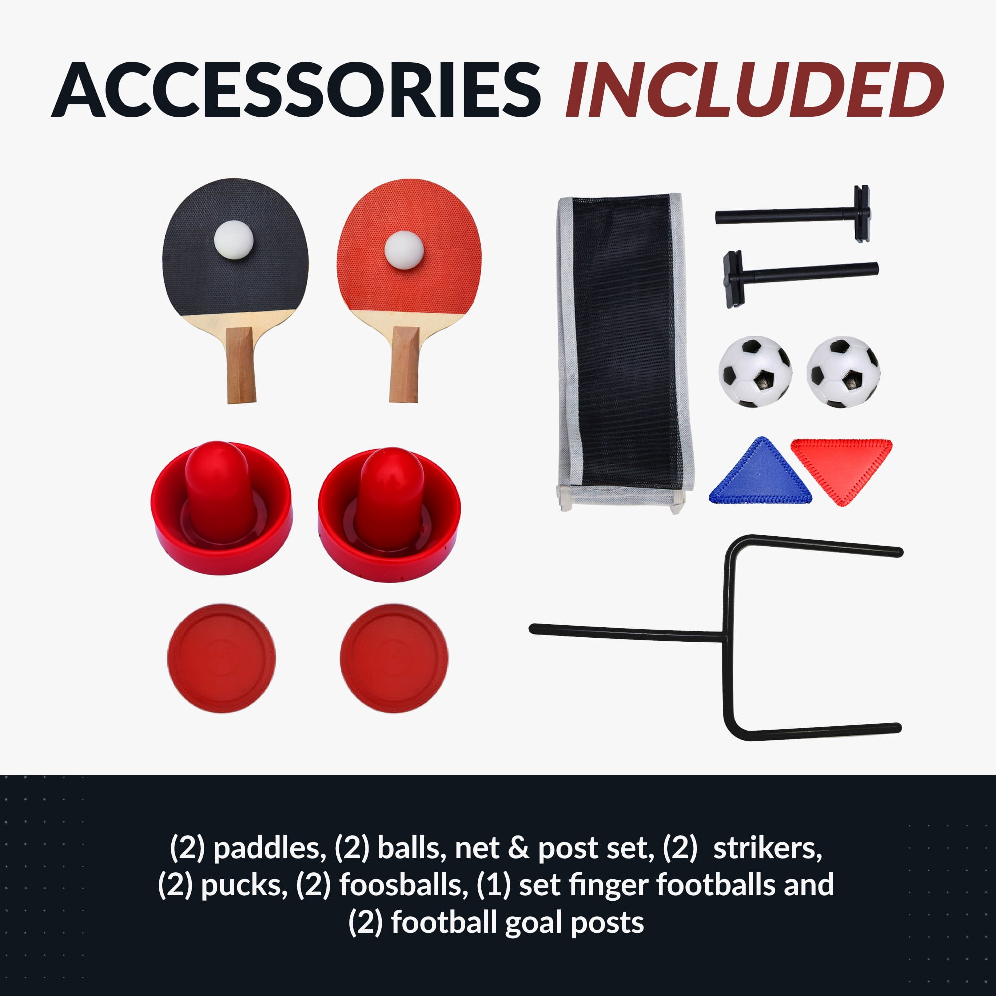 Hathaway Revolver 4-in-1 Multi-Game Table, 40-in - Image 3