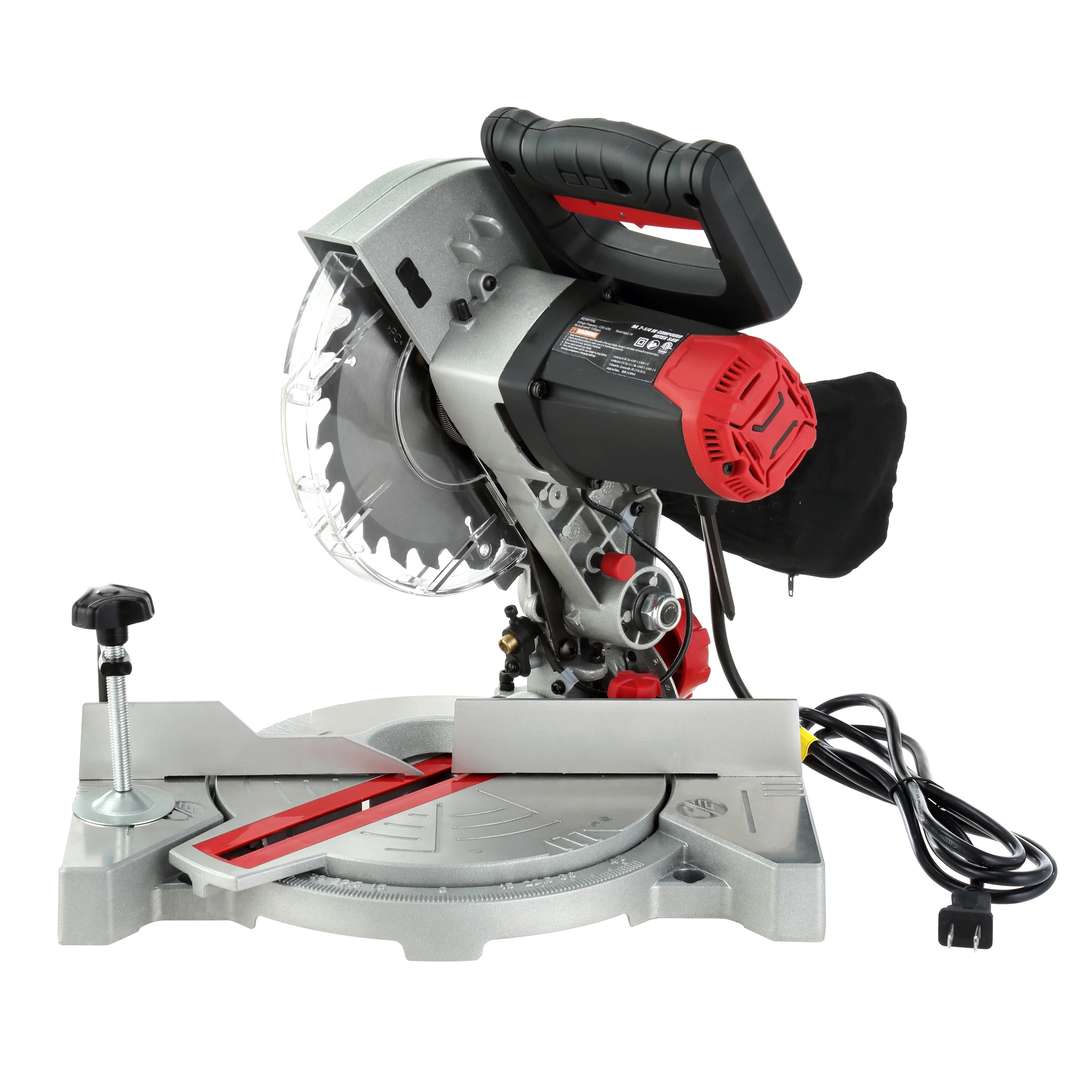 Hyper Tough 7-1/4 Inch 9 Amp Corded Compound Miter Saw, Laser Guide, New Condition - Image 4