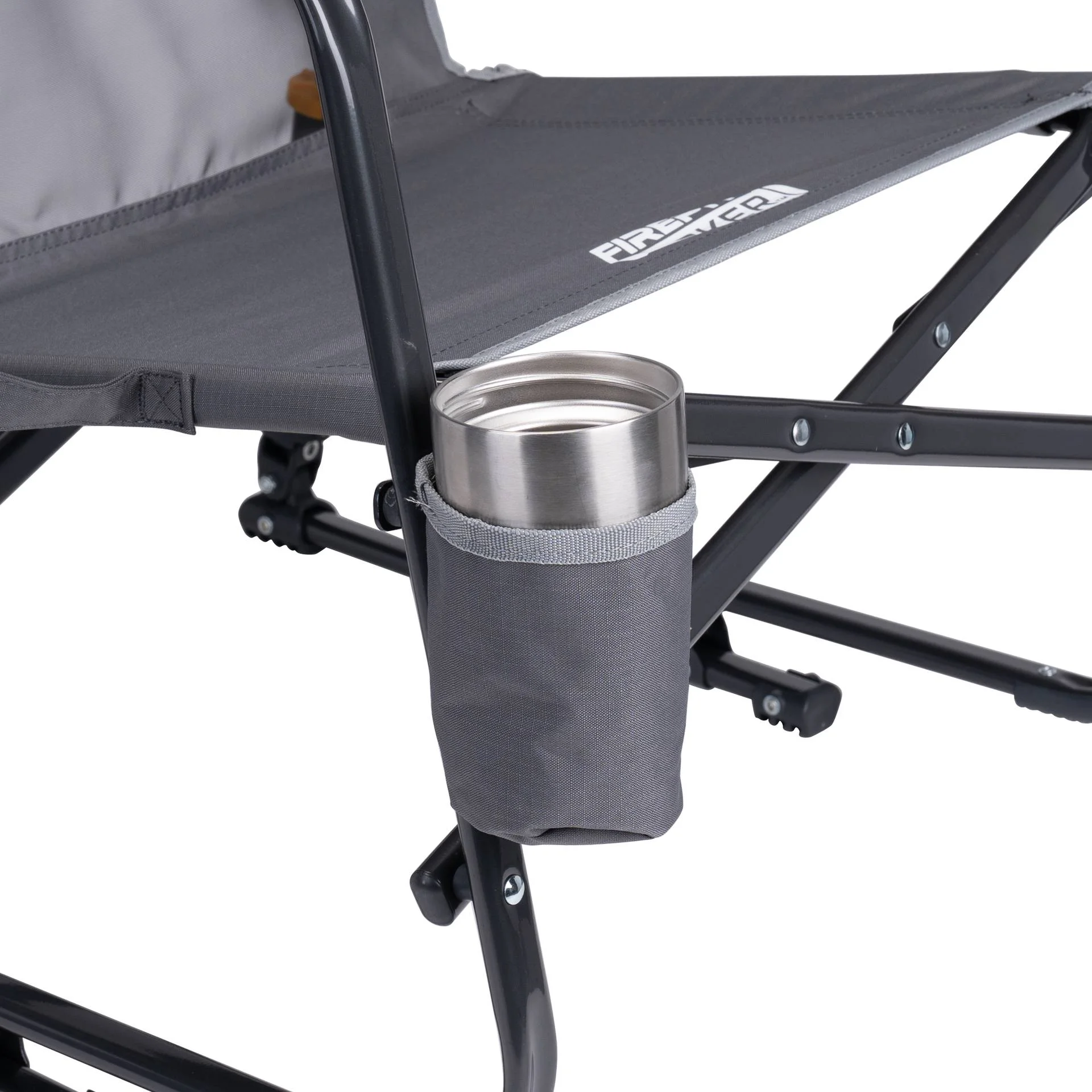 GCI Outdoor FirePit Rocker Low Profile Rocking Camping Chair, Pewter Gray - Image 7