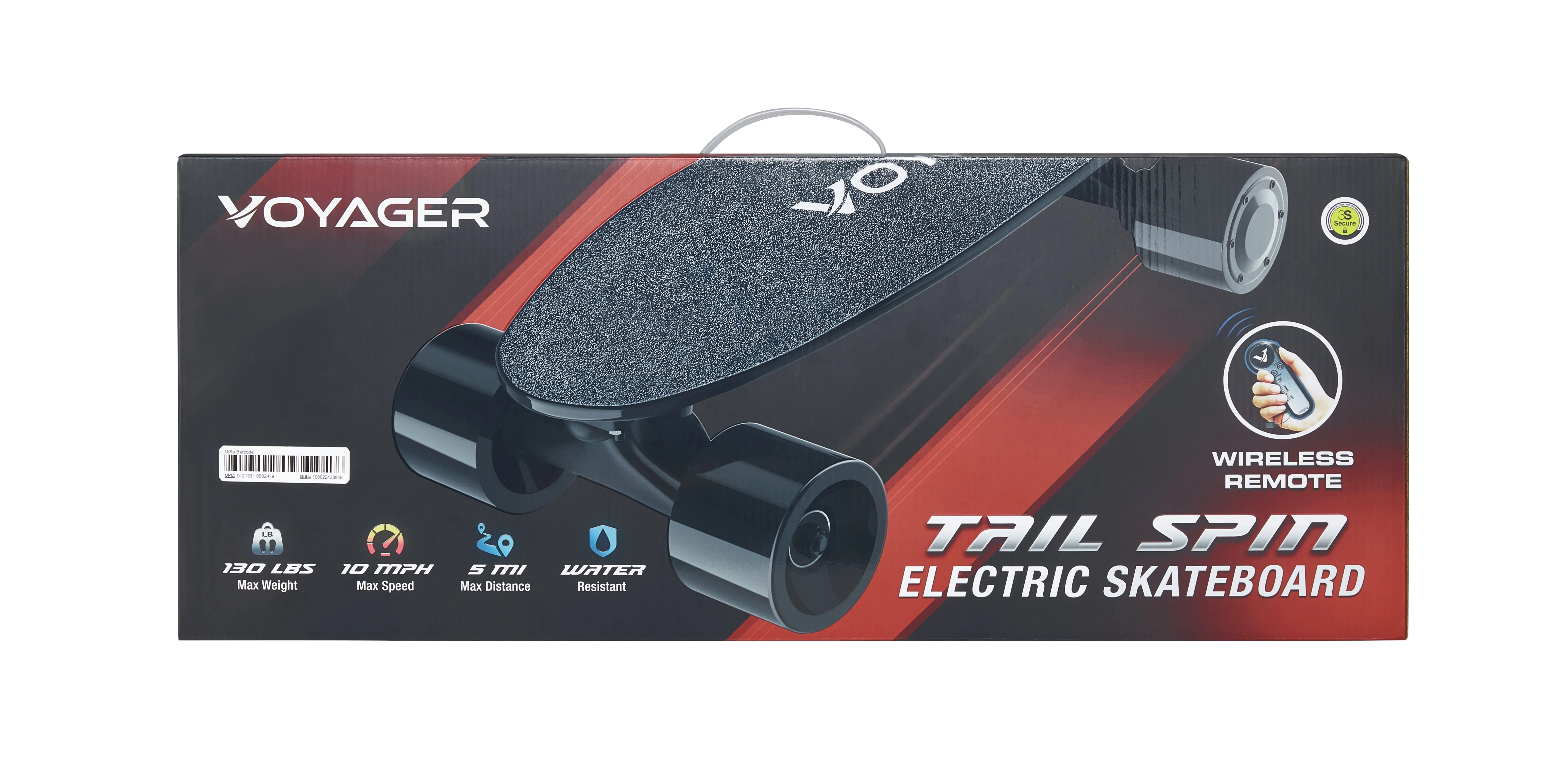 Voyager Tailspin Electric Skateboard for Beginners, Kids and Teenagers .Black,2816 oz - Image 6