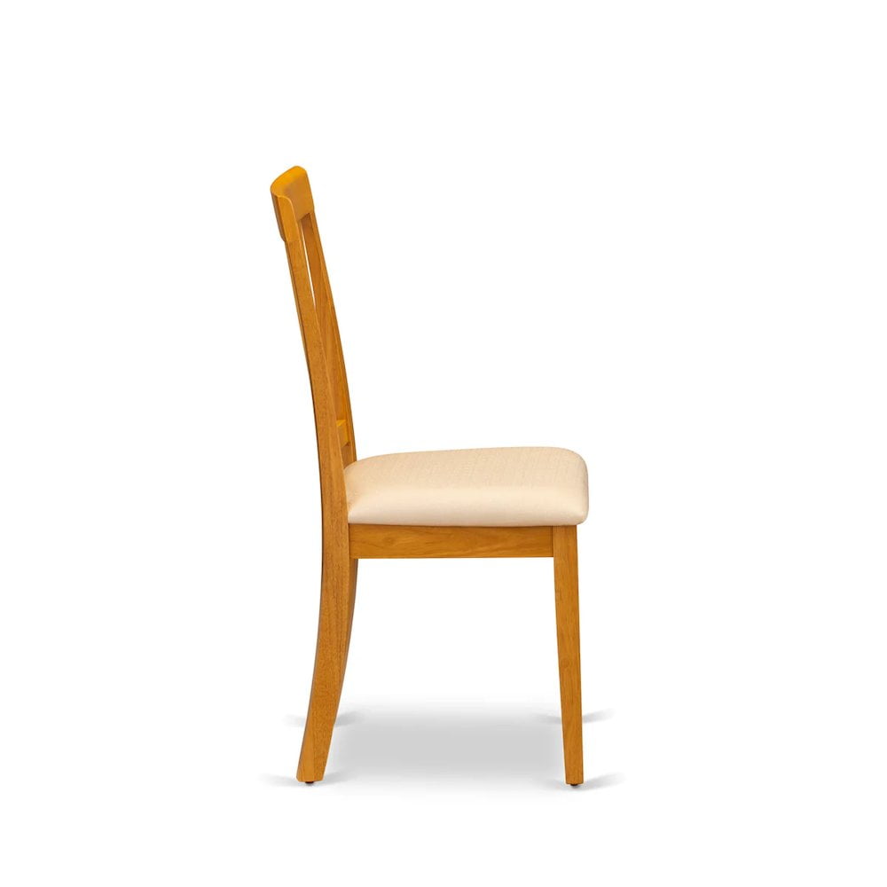 Set of 2 Chairs ANC-OAK-C Antique Dining Chair Cushion Seat with Oak Finish - Image 4
