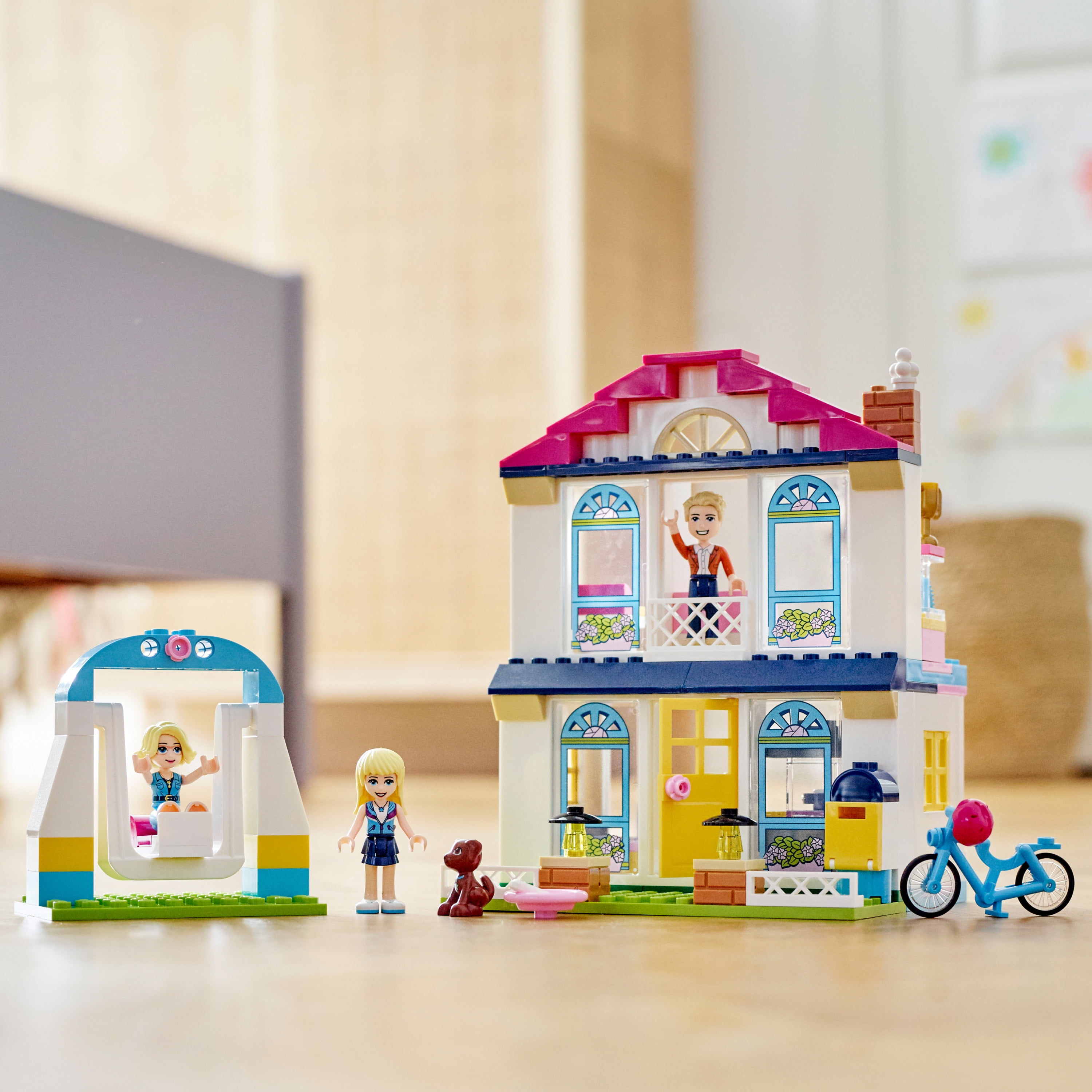 LEGO Friends 4+ Stephanie’s House 41398 Building Toy with Miniature Bike and Mini Toy Dog Figure (170 Pieces) - Image 4
