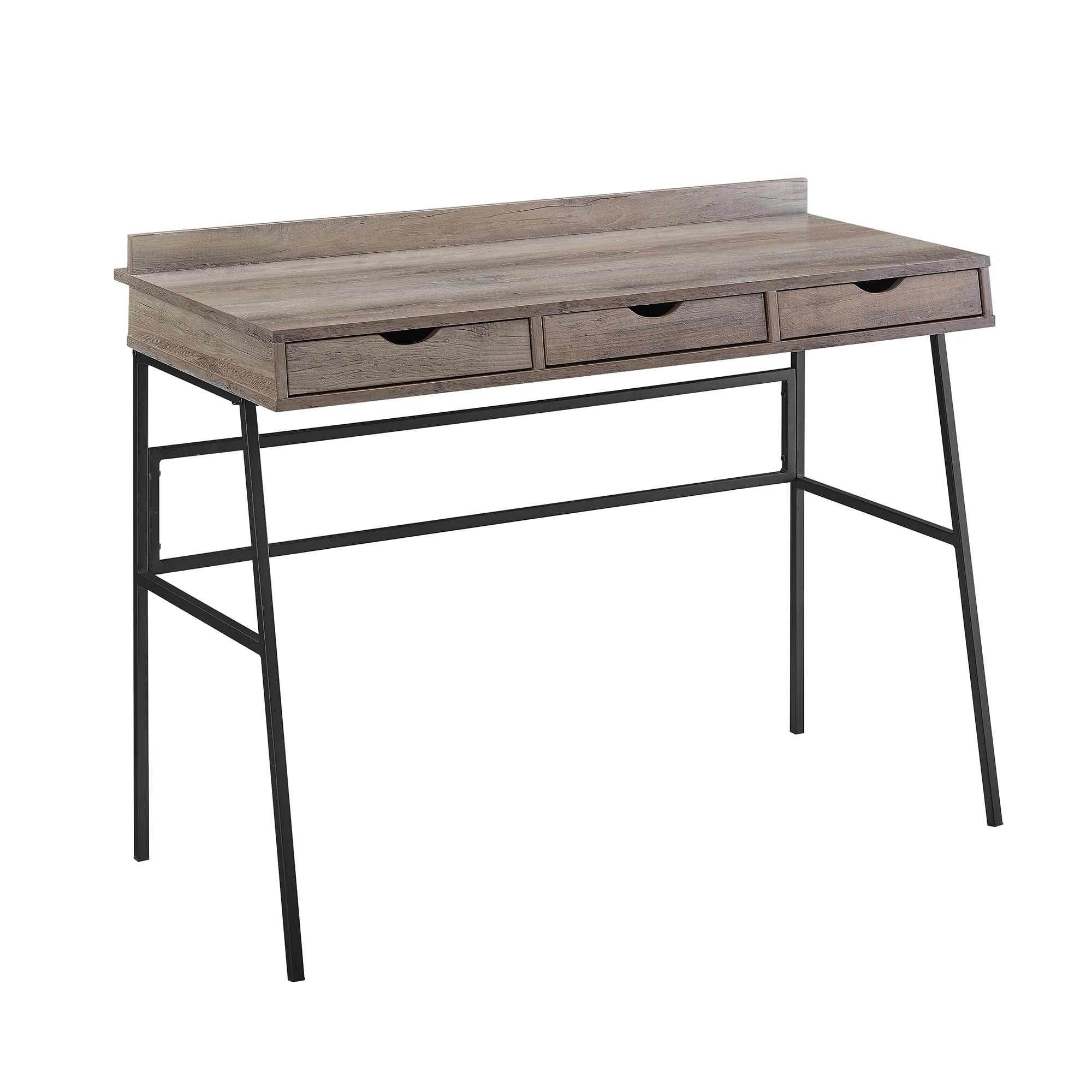 Walker Edison Modern 3-Drawer Desk, Grey Wash - Image 2