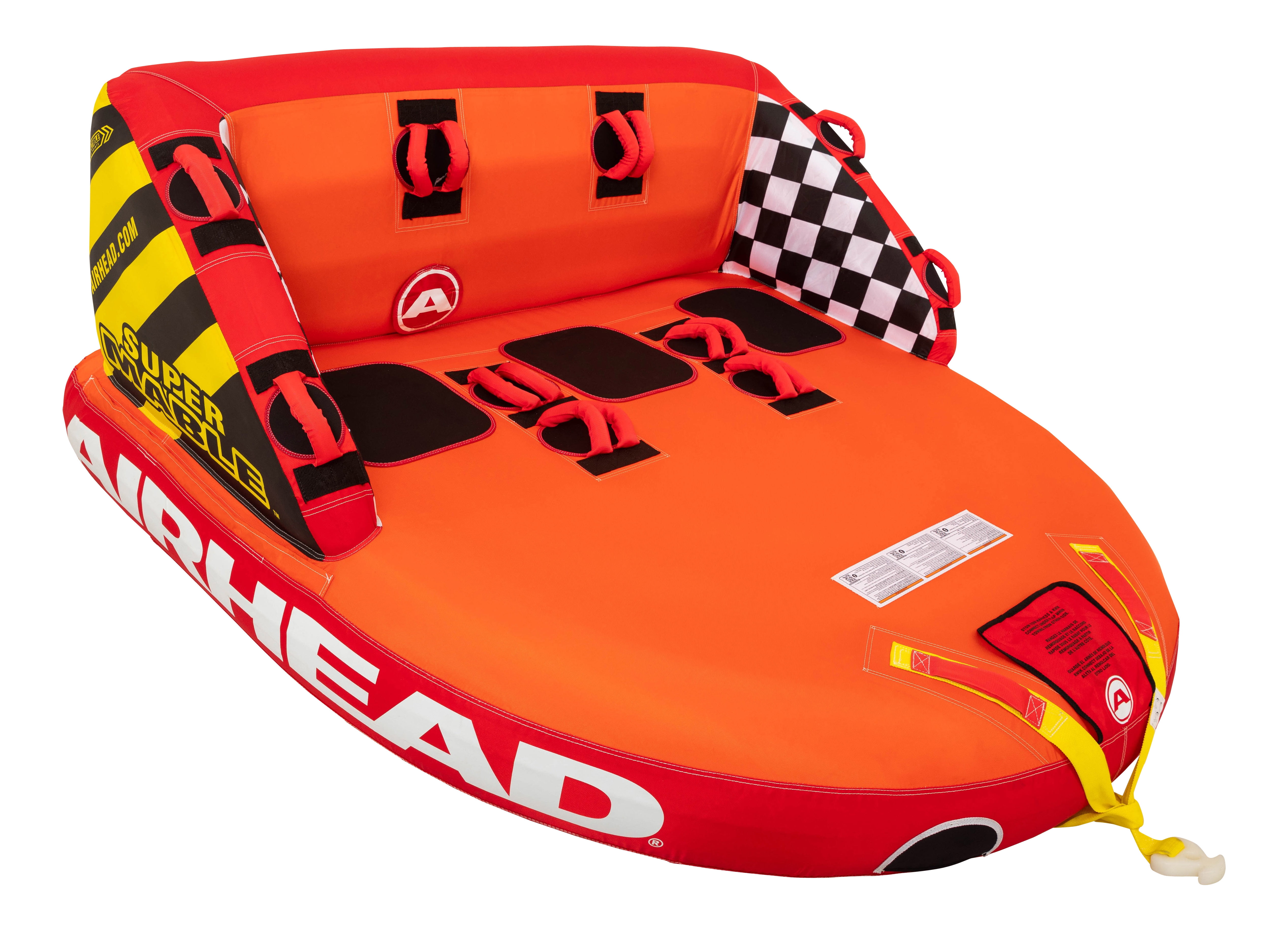 Airhead Super Mable Towable Tube for Boating, Fits up to 3 People, Dual Tow Points - Image 11