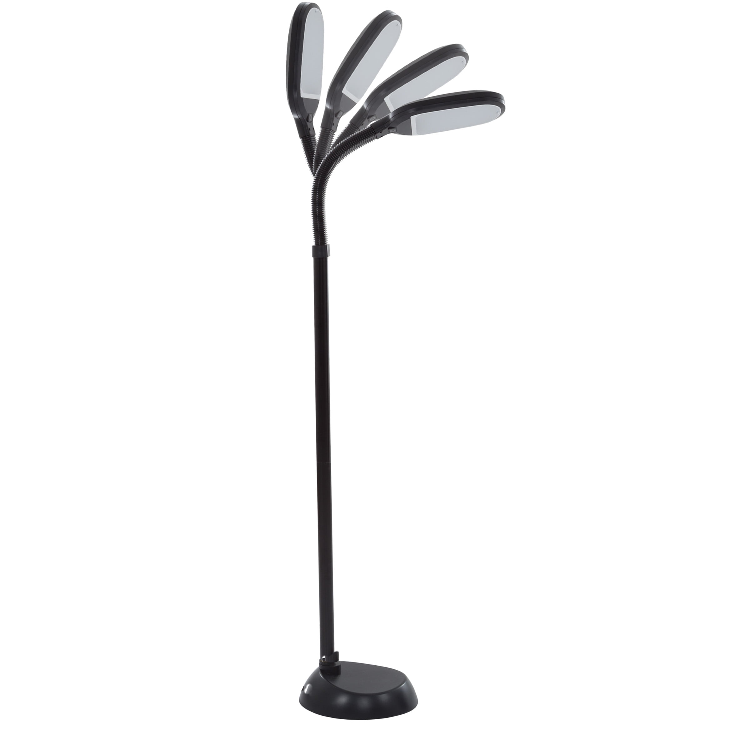 Lavish Home Adjustable LED Floor Lamp with Bendable Neck - Natural Sunlight LED Lamp for Bedroom and Living Room (Black) - Image 5