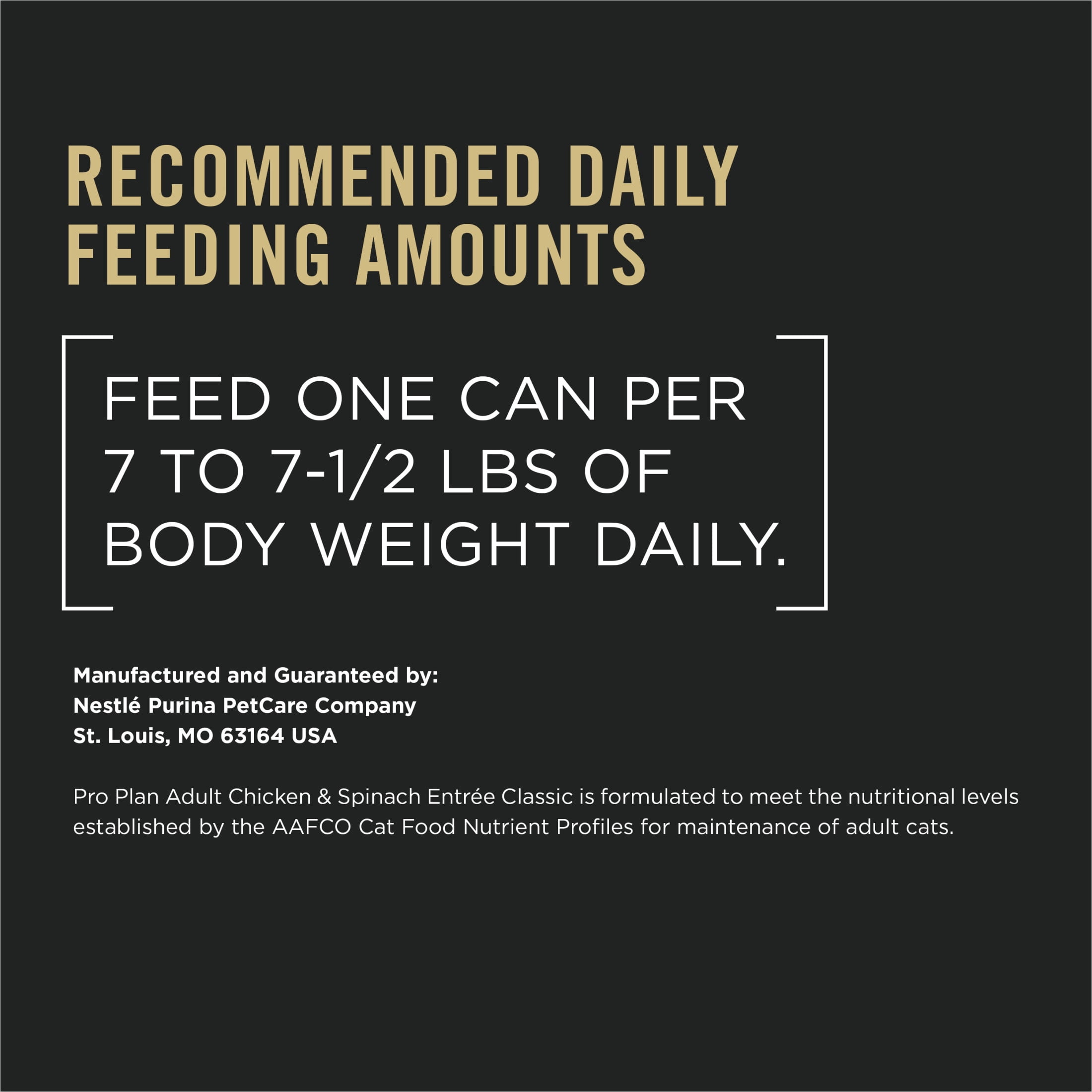 Purina Pro Plan, Grain-Free Chicken & Spinach Entree, Wet Cat Food, 24 Pack, 5.5 oz Cans - Image 3