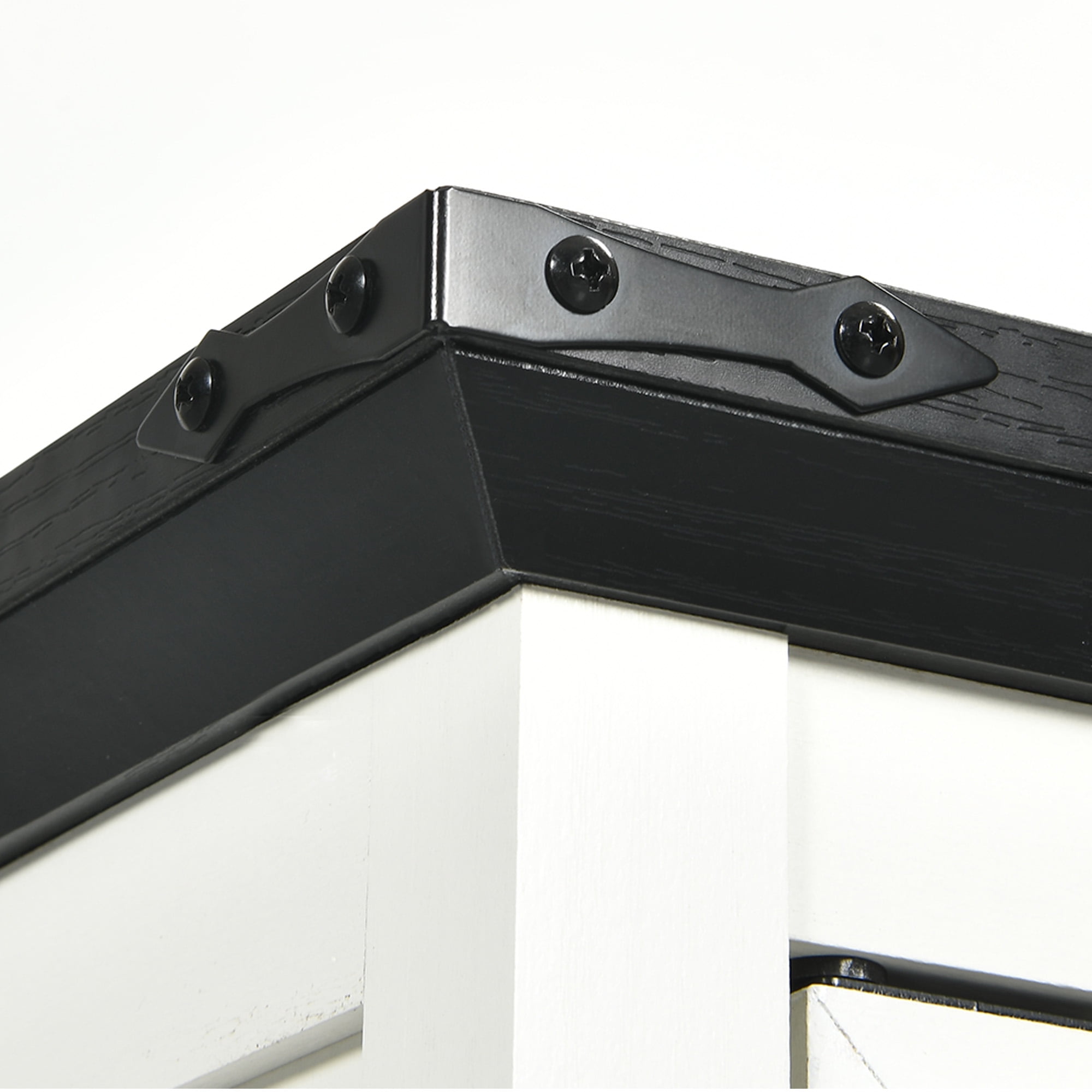 DEXTRUS Farmhouse Nightstand End Table with Charging Station and LED Lights, Side Table with Door & Storage Shelf Nightstand for Living Room Bedroom - White - Image 6