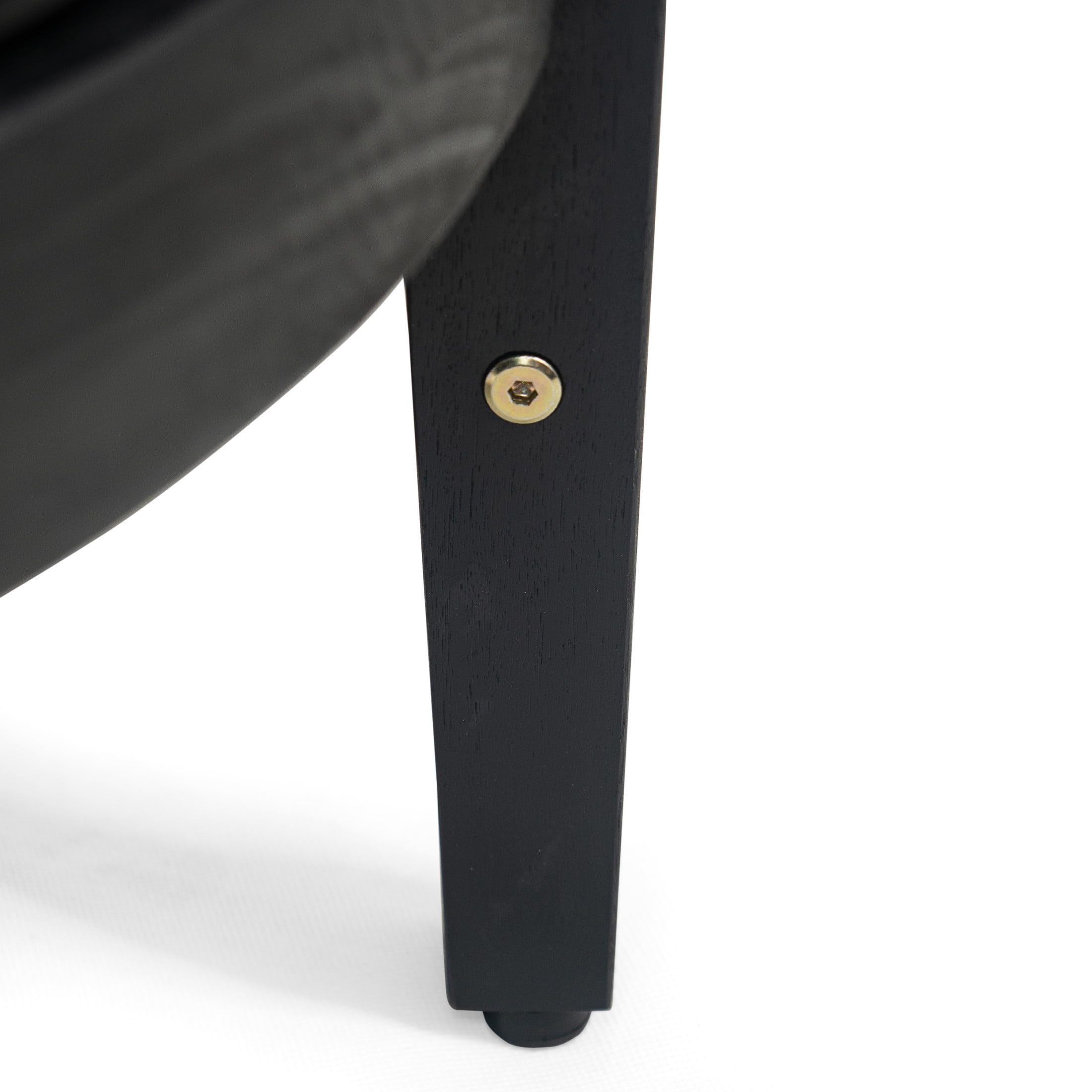 Felix Outdoor Patio Club Chair, Acacia Wood Wicker Armchair with Cushions, Black+Light Grey - Image 6