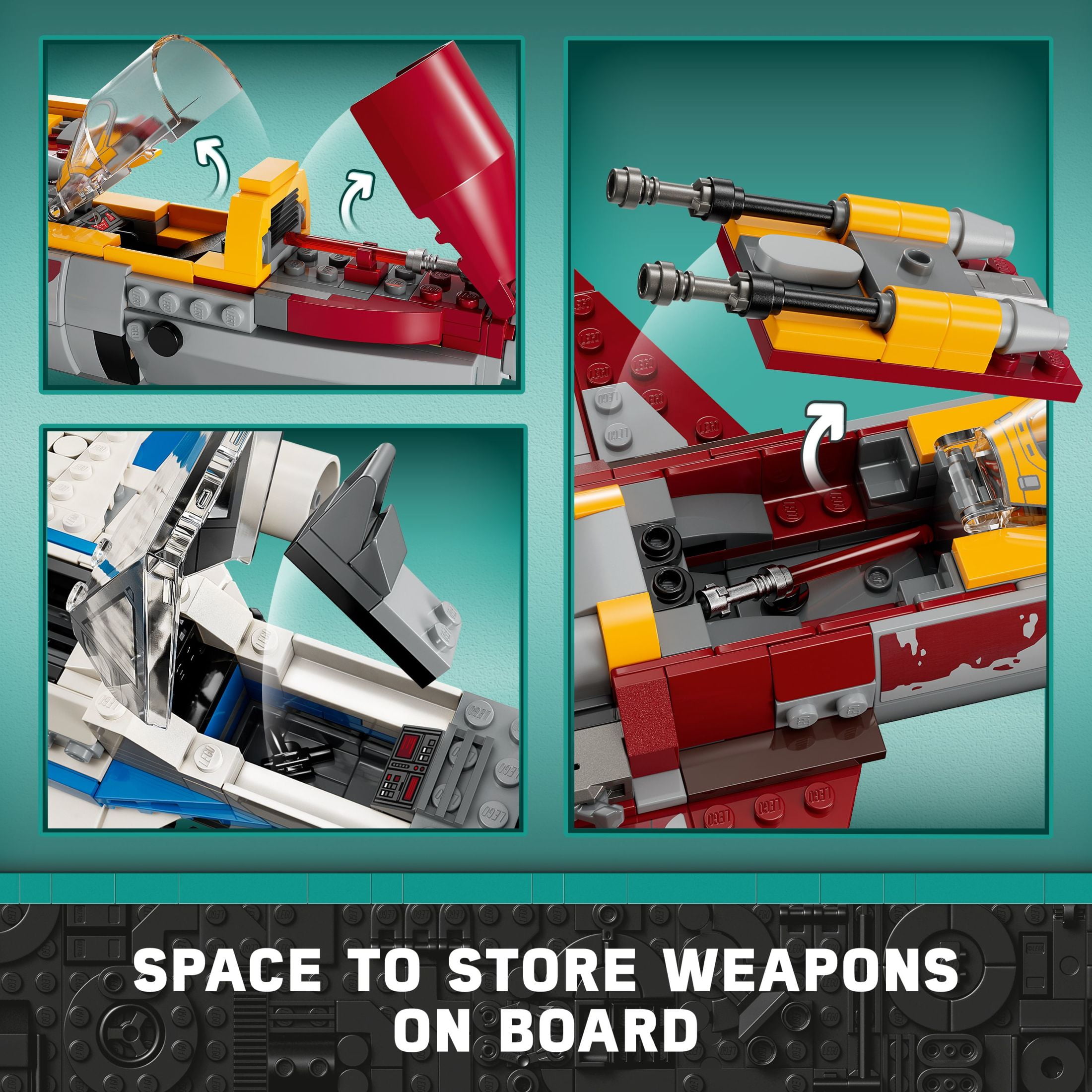 LEGO Star Wars: Ahsoka New Republic E-Wing vs. Shin Hati’s Starfighter 75364 Star Wars Playset Based on the Ahsoka TV Series, Show Inspired Building Toy for Ahsoka Fans Featuring 5 Star Wars Figures - Image 4