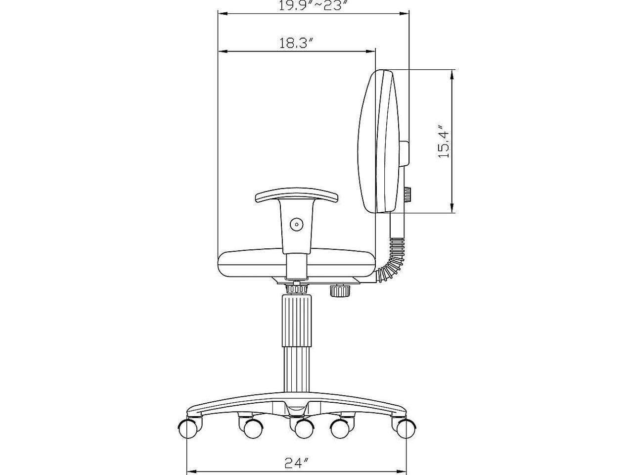 Lorell Millenia Pneumatic Adjustable Task Office Chair - Image 2