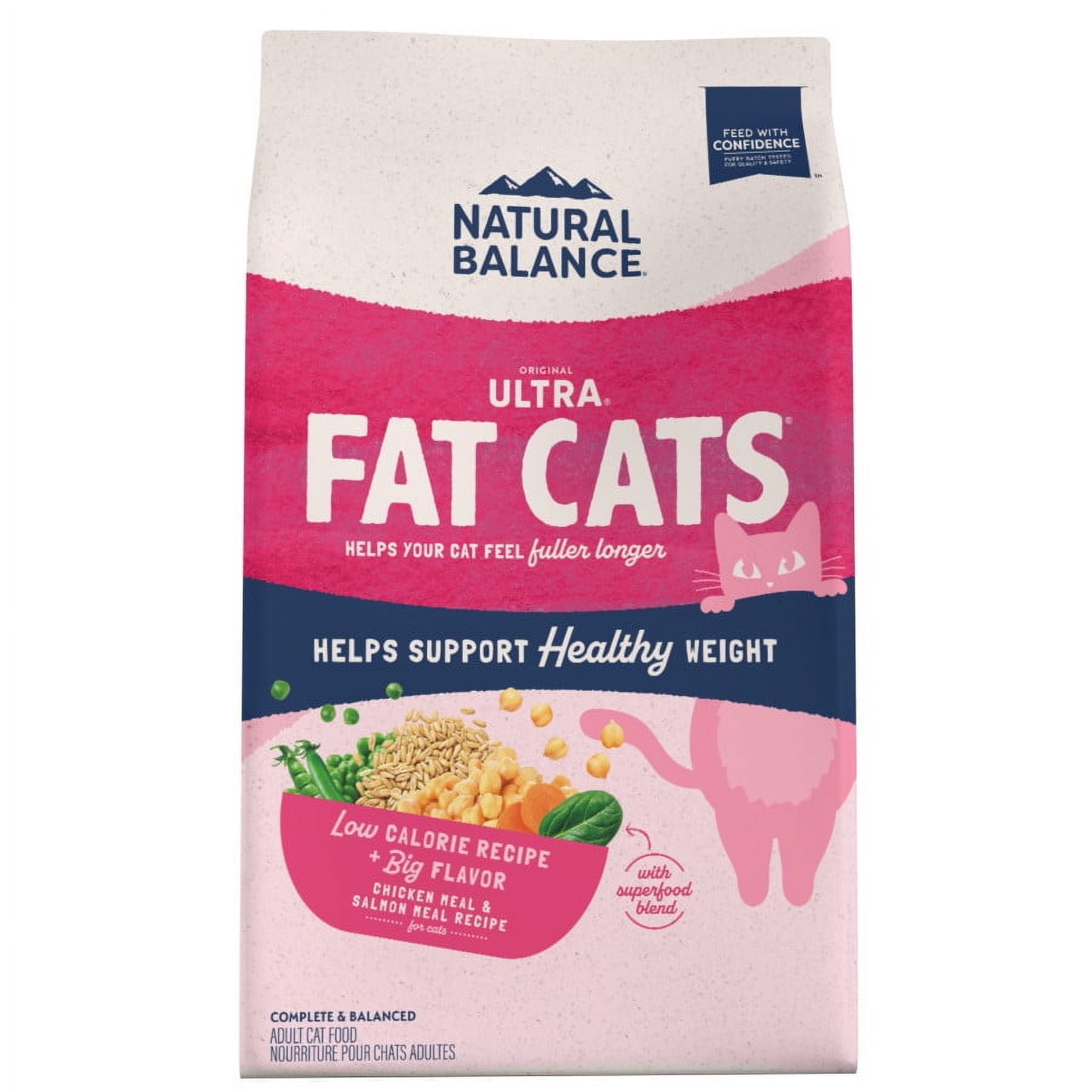 Natural Balance Pet Foods Fat Cats Low Calorie Dry Cat Food Chicken & Salmon, 15 lb - Image 2