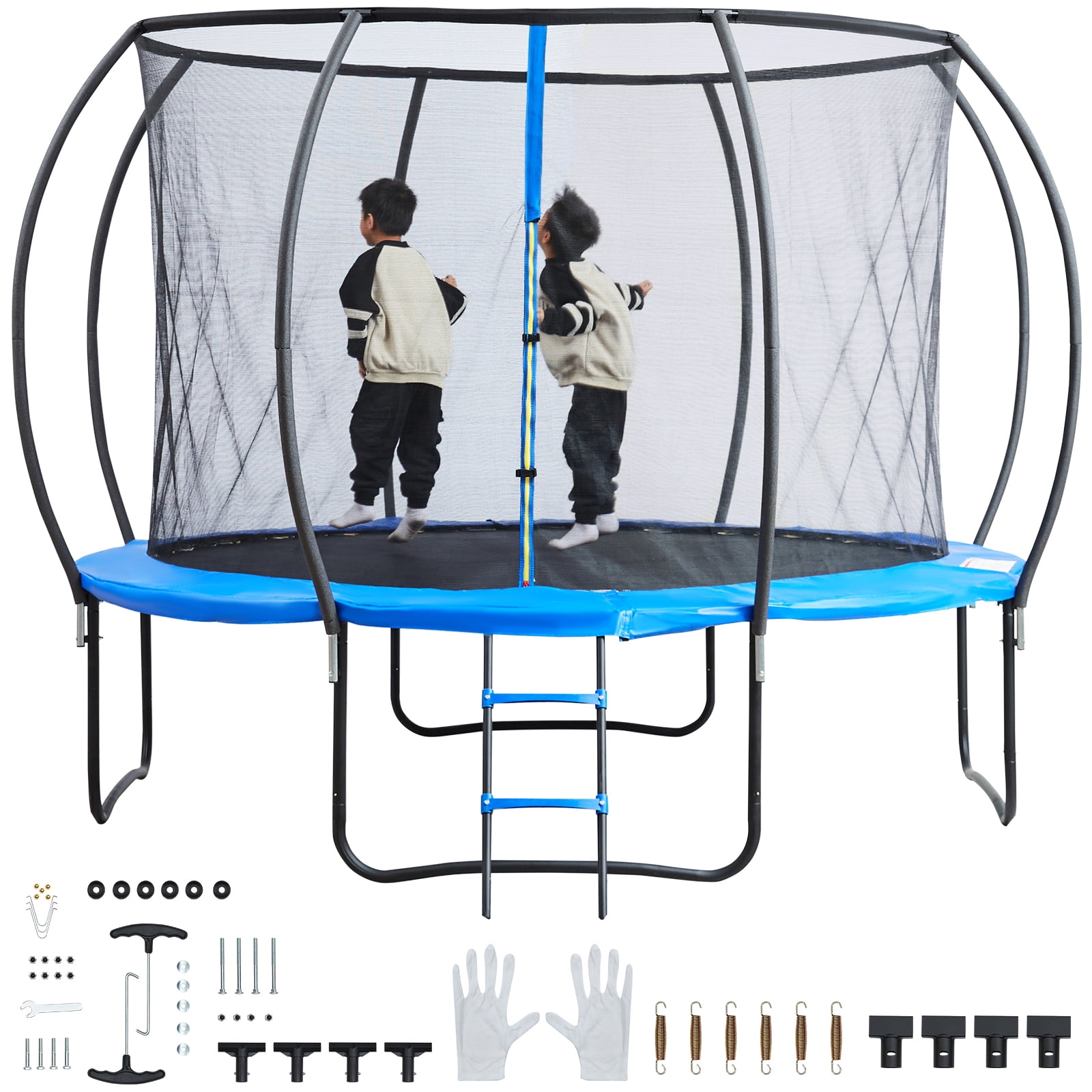KFFKFF 10FT Outdoor Recreational Trampoline for Kids with safety Enclosure Net/Ladder Indoors Outdoors Free shipping! - Image 3