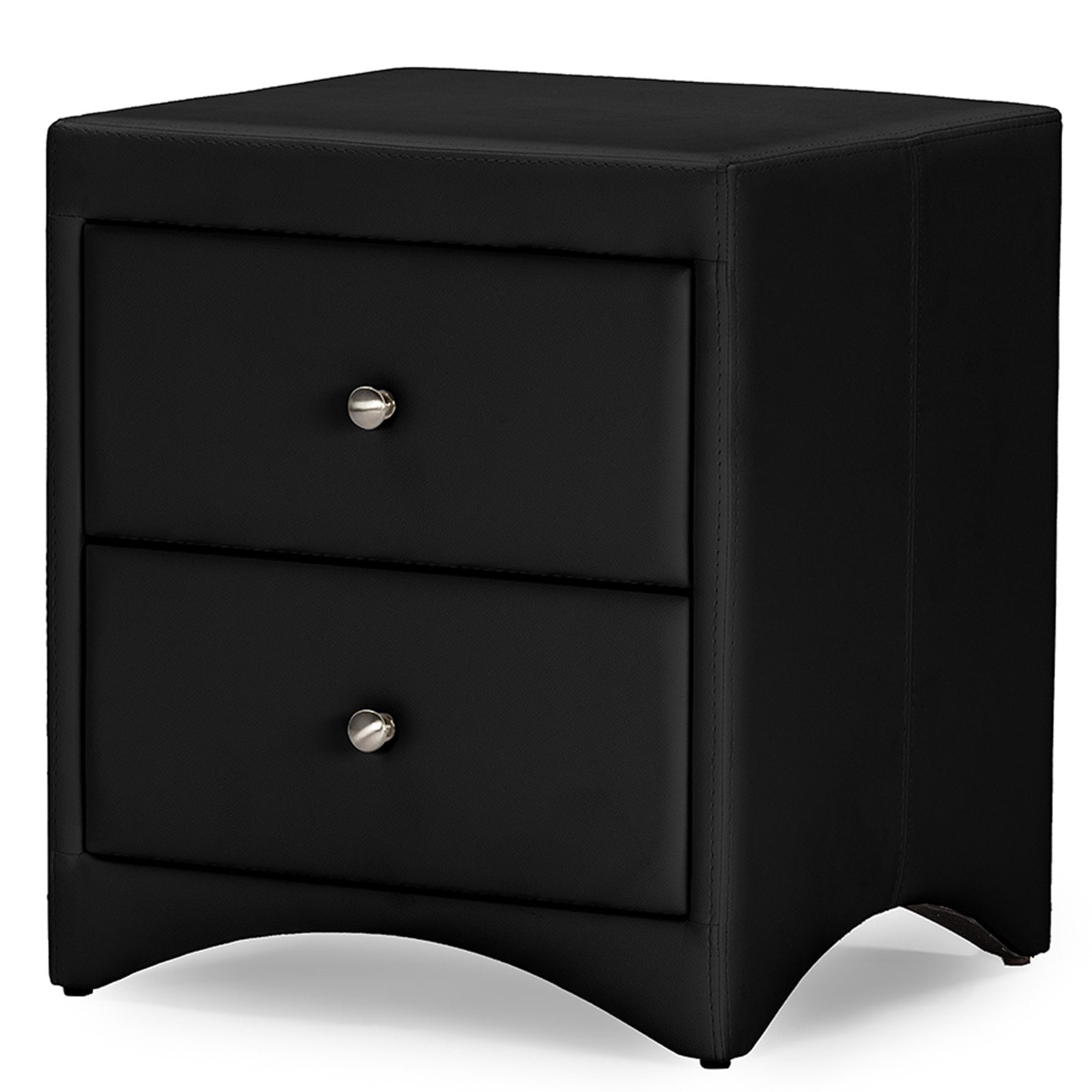 Baxton Studio Dorian Faux Leather Upholstered Modern Nightstand, Multiple Colors - Image 4