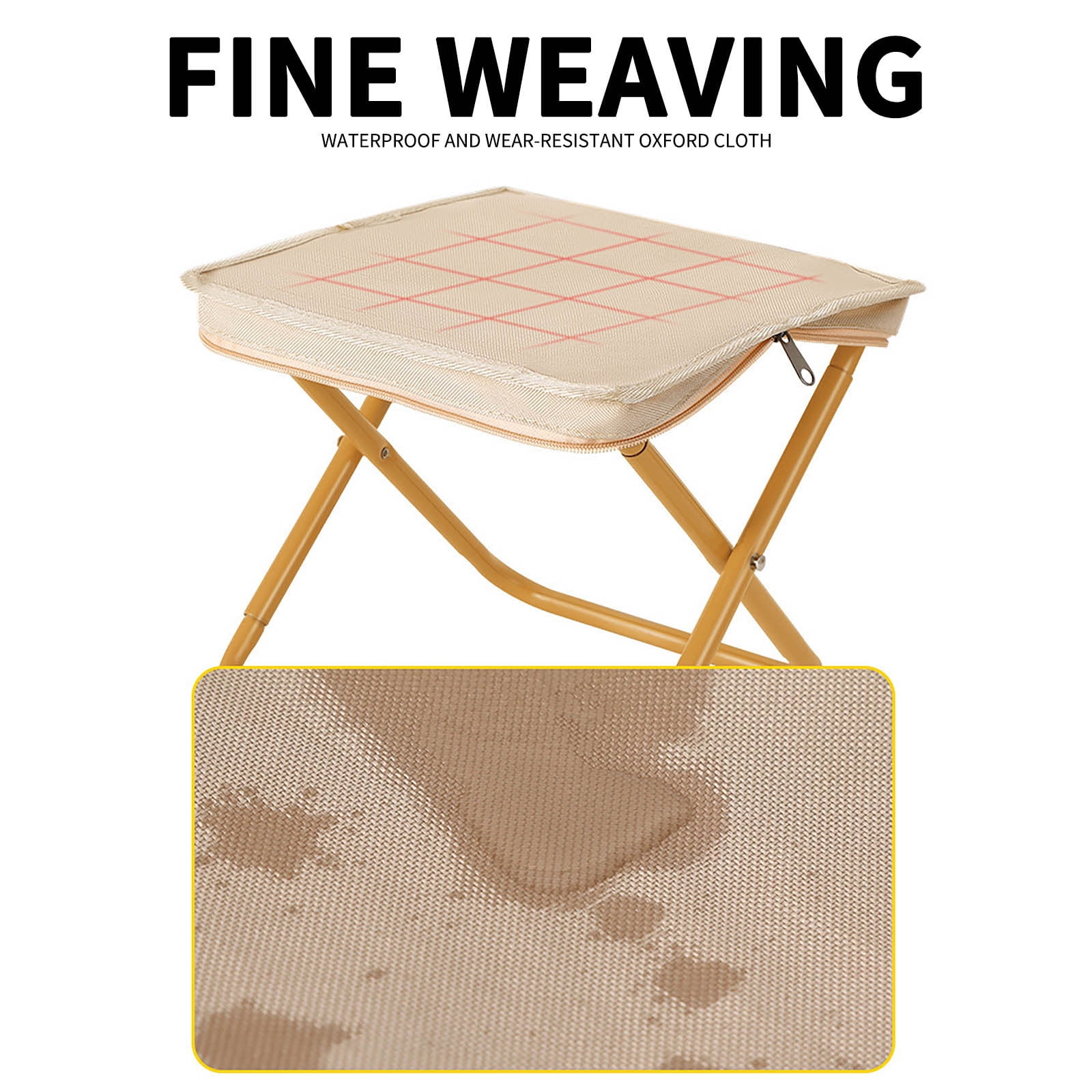 Folding Camping Stool, Portable Collapsible Camp Stool, Folding Foot Rest for Lightweight Compact Chair, Foldable Footstool Ottoman for Outdoor Hiking Backpacking Fishing Picnic Barbecue BBQ - Image 7