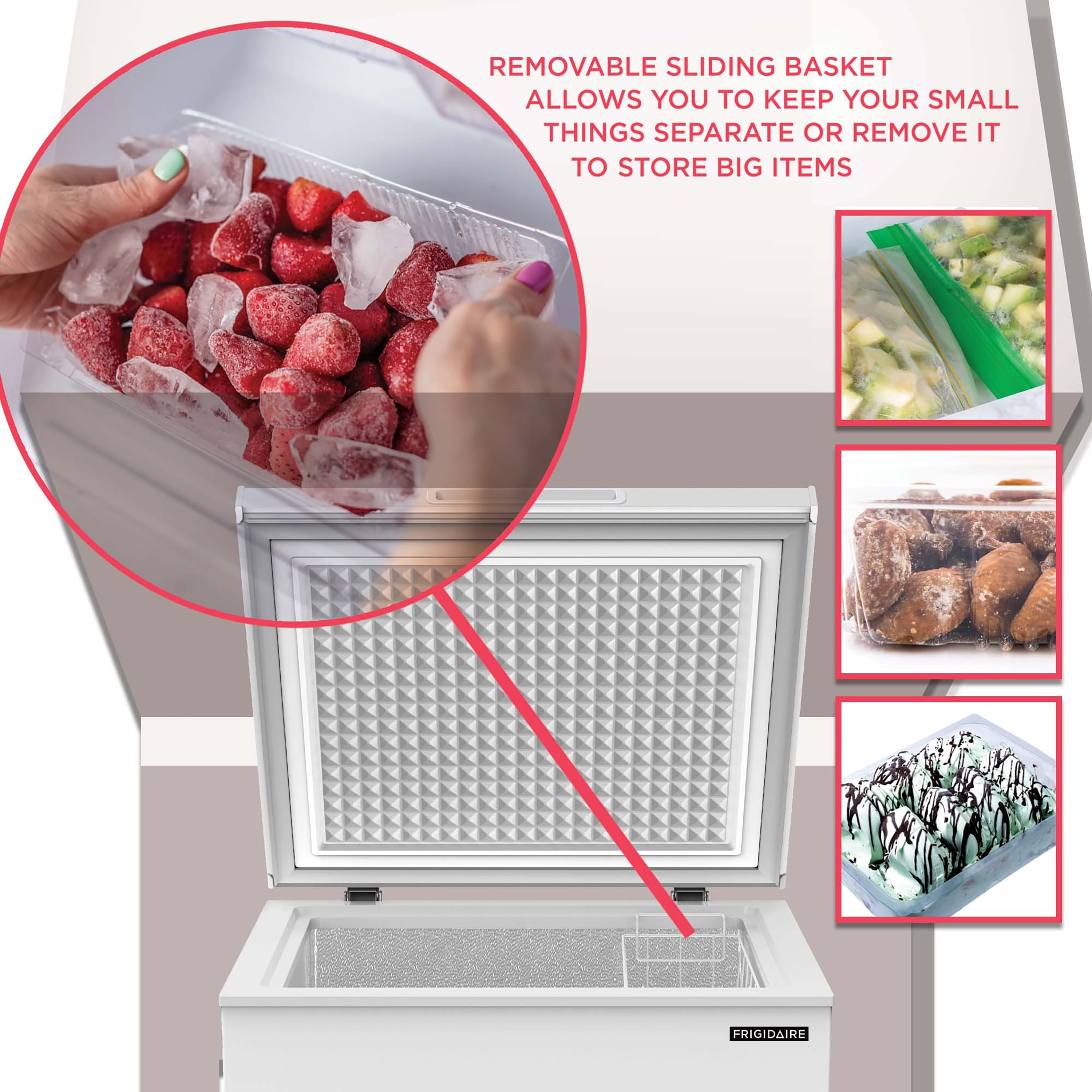 Frigidaire 5.0 Cu. ft. Chest Freezer, White , EFRF5003 - Image 8