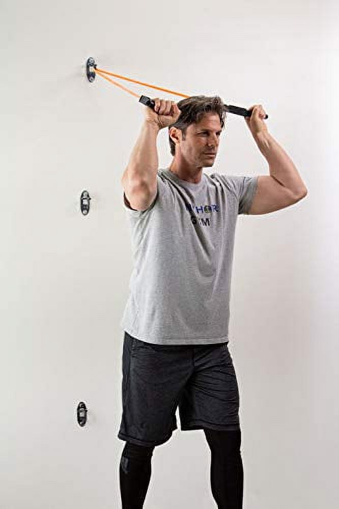 Anchor Gym Set of 3 Mini H1 Workout Wall Mount Solid Steel Anchors - Image 5