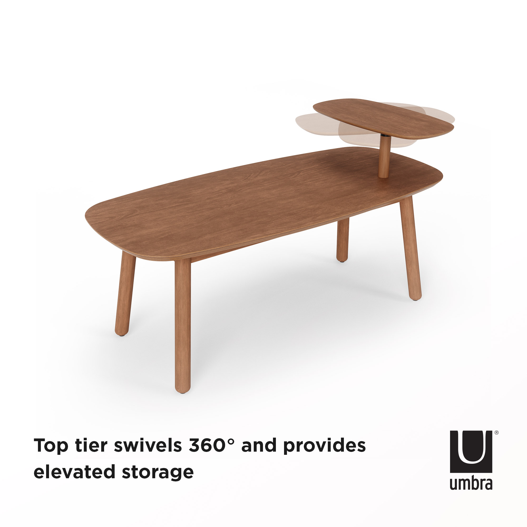 Umbra Swivo Wood Coffee Table - Image 12