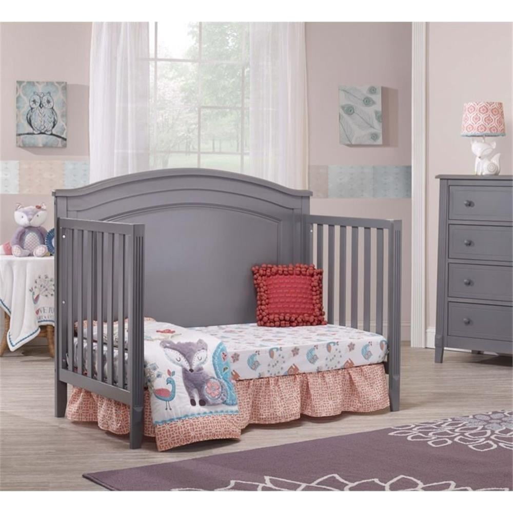 Sorelle Berkley Round Top 4 in 1 Crib - Gray - Image 3