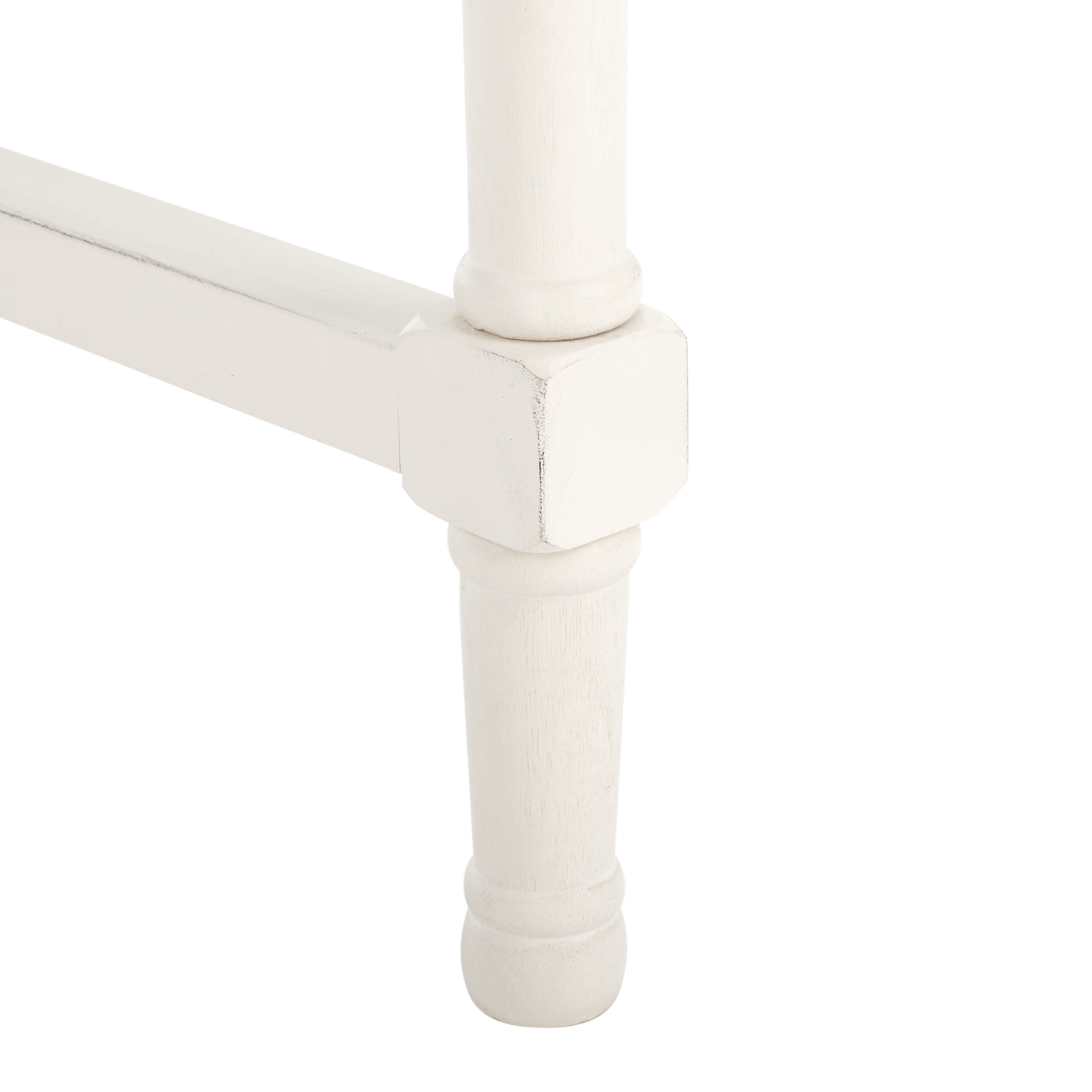 SAFAVIEH Mckinlee Solid Retro 2 Drawer Writing Desk, Distressed White - Image 13