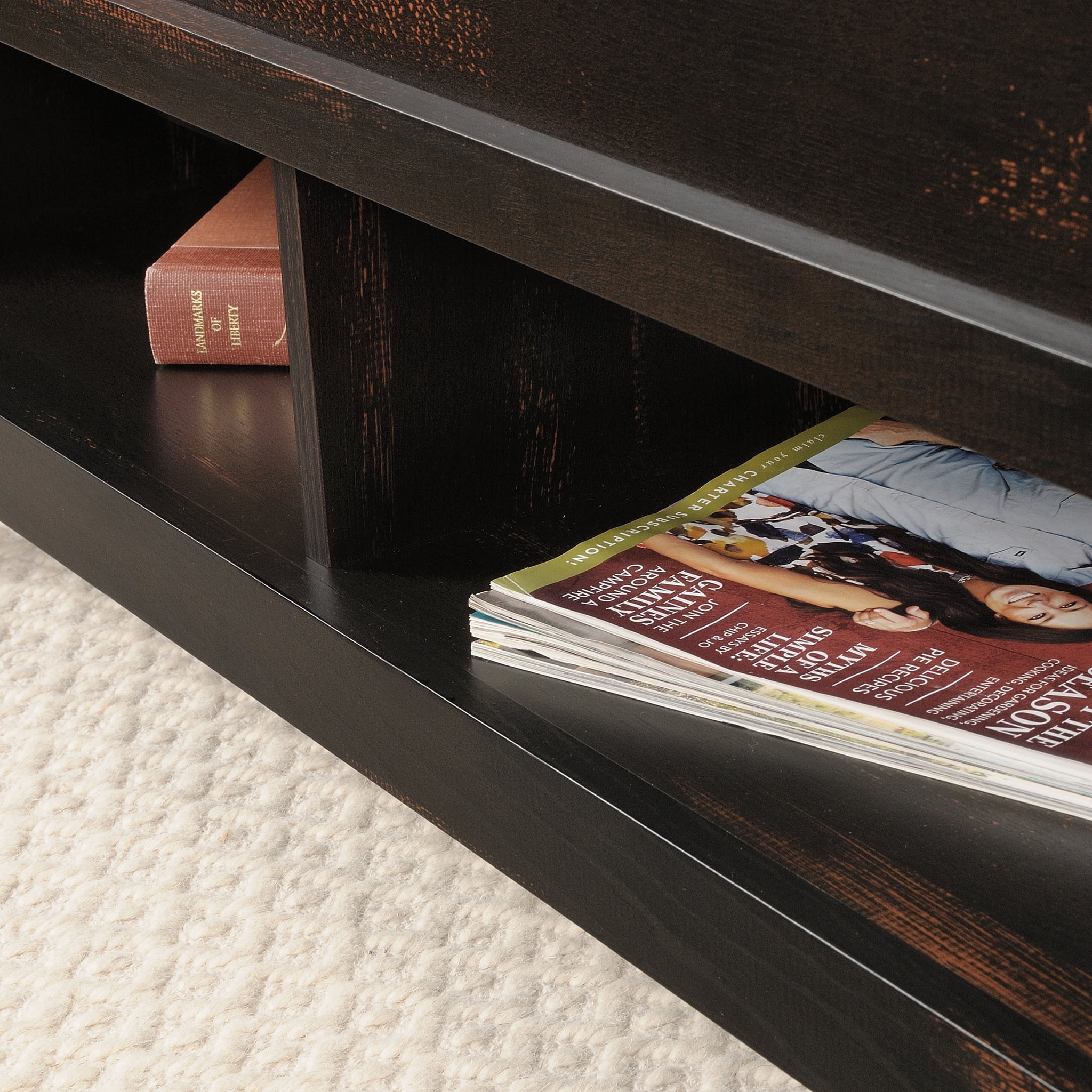 Sauder Dakota Pass Lift-Top Coffee Table, Char Pine Finish - Image 4