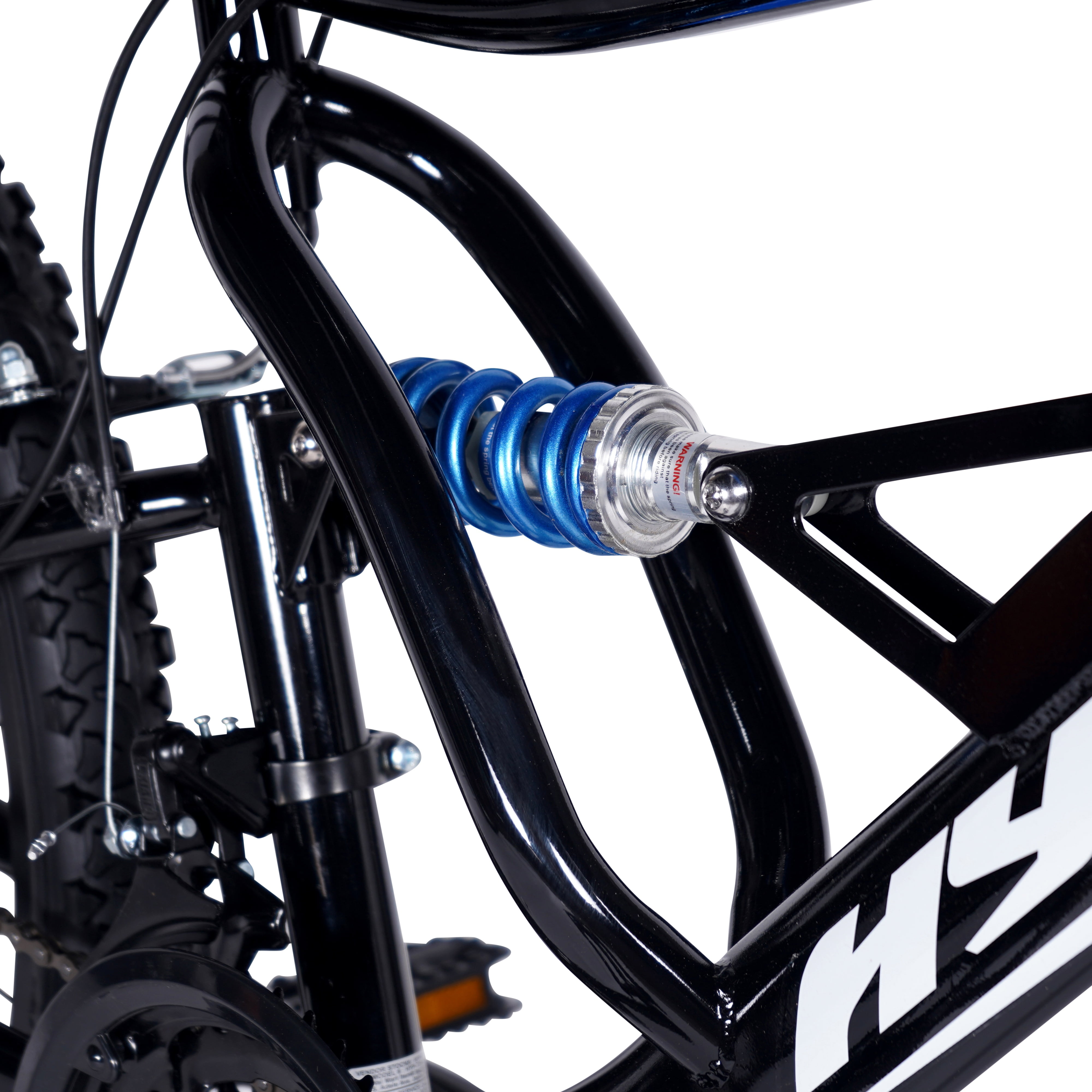 Hyper Bicycles Men's 26" Shocker Mountain Bike, Black/Blue - Image 11