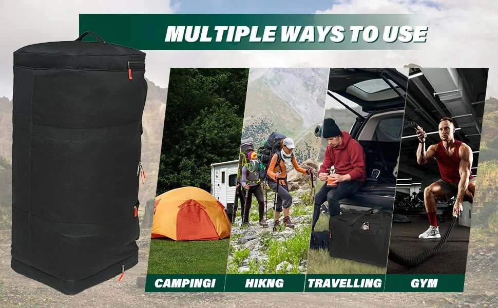 Gilbins Soft Trunk Oversized Durable Duffel bag Overnight Camp Collage and Travel Cargo Size: 42 x 18 x 20, 15,120 Cu. Inch. - Image 3