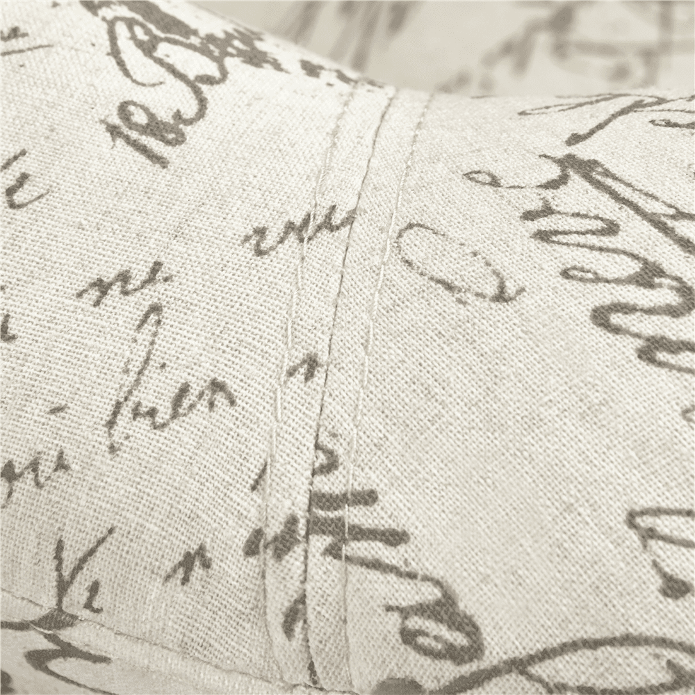 Alden Design Contemporary Upholstered Club Accent Chair with Ottoman for Bedroom Livingroom, Letter Print - Image 4