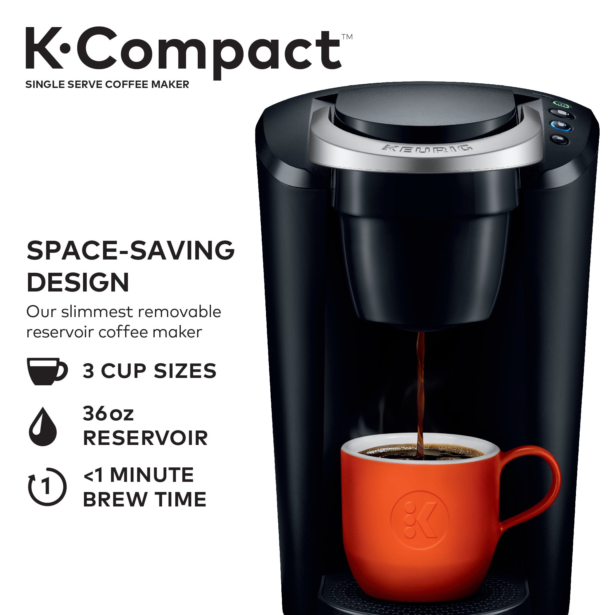 Keurig K-Compact Single-Serve K-Cup Pod Coffee Maker, Black - Image 5