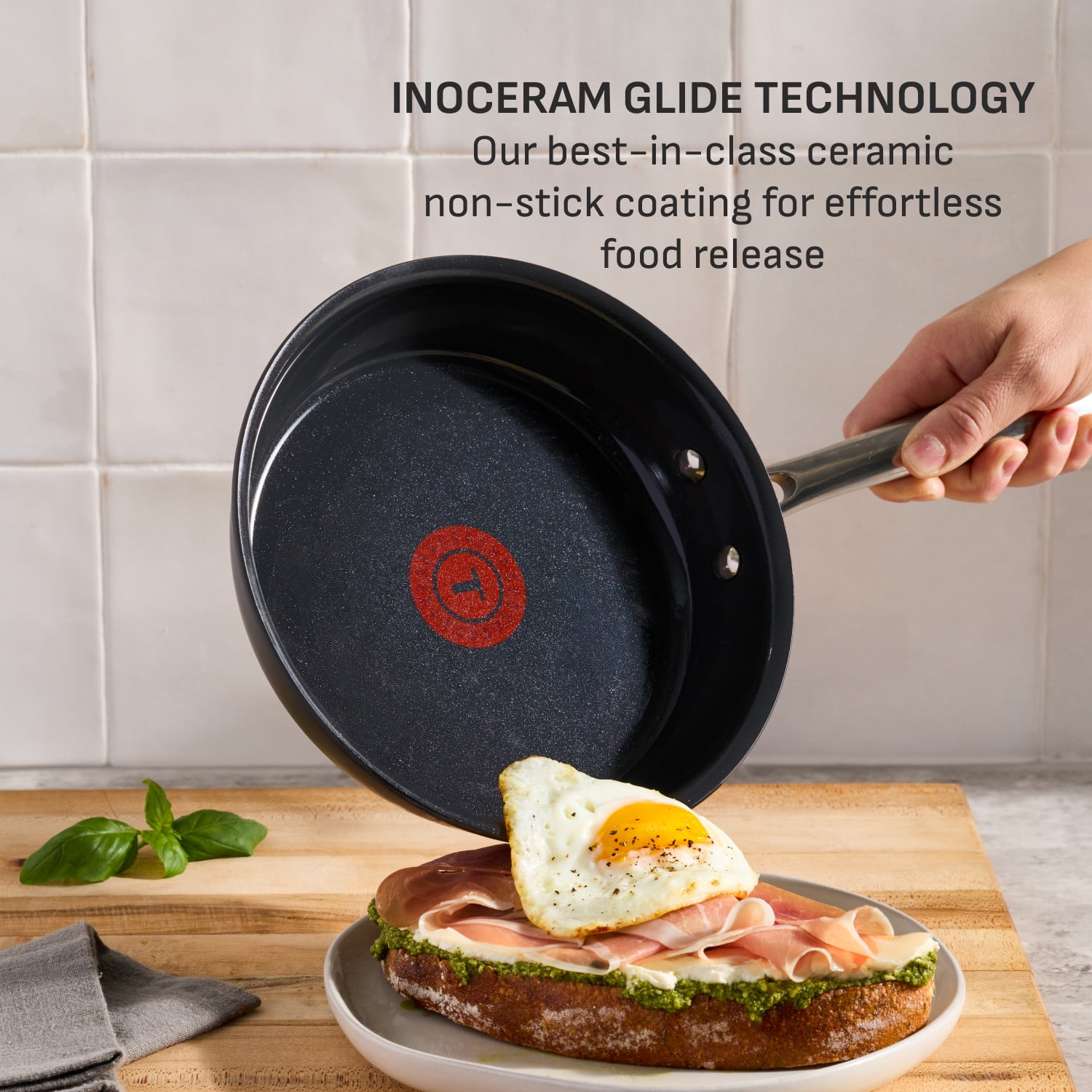 T-fal Hard Anodized with Ceramic Interior, 10 Piece Cookware Set, Black - Image 10