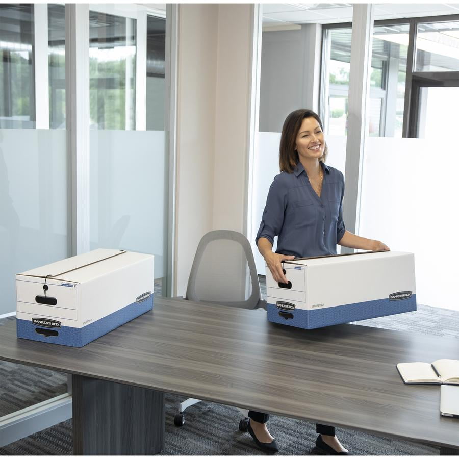 Bankers Box Liberty 24" Letter File Storage Boxes - Internal Dimensions: 12" Width x 24" Depth x 10" Height - External Dimensions: 12.3" Width x 24.1" Depth x 10.8" Height - Media Size Supported:... - Image 2