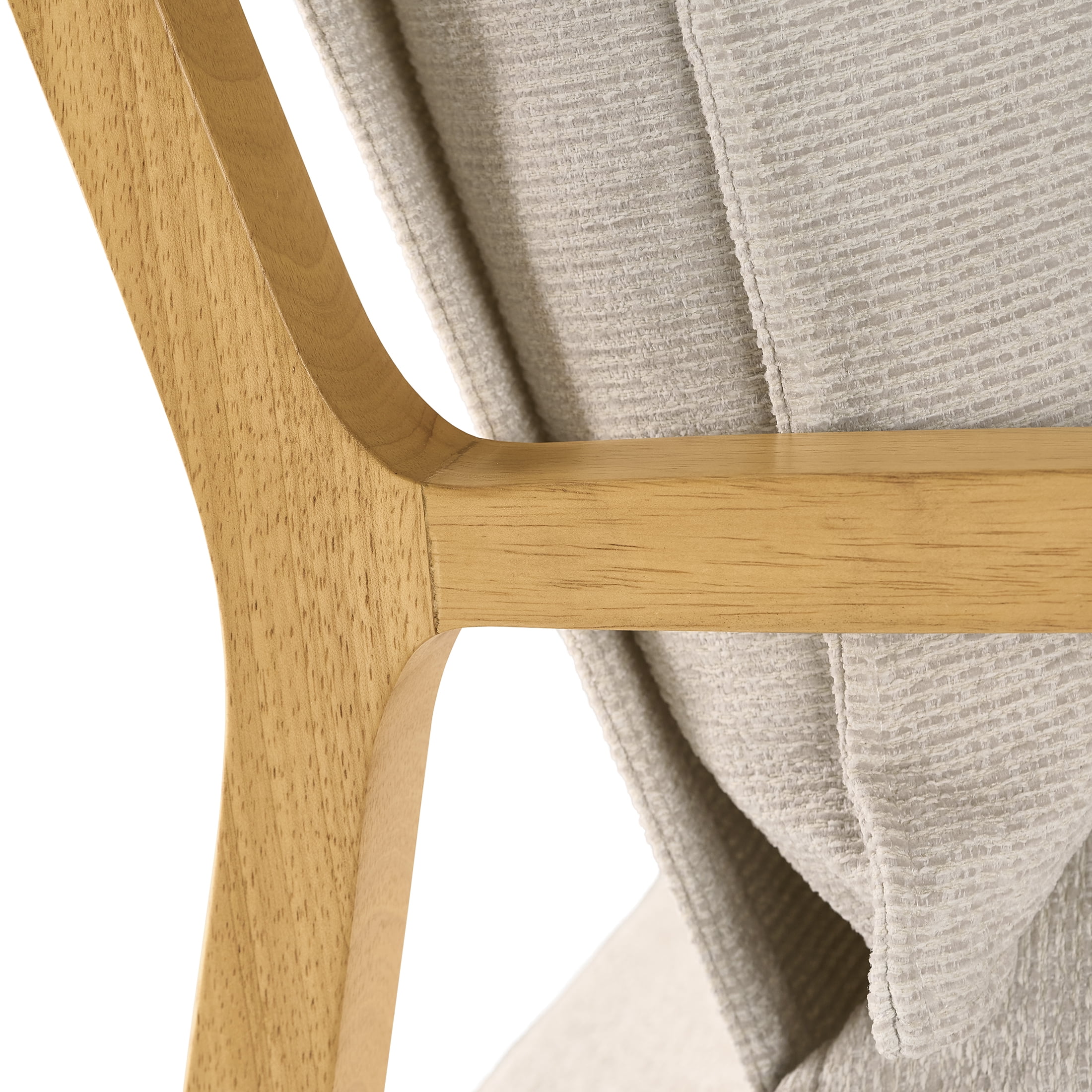 Better Homes & Gardens Wooden Ezra Sling Accent Chair, Cream Linen - Image 3