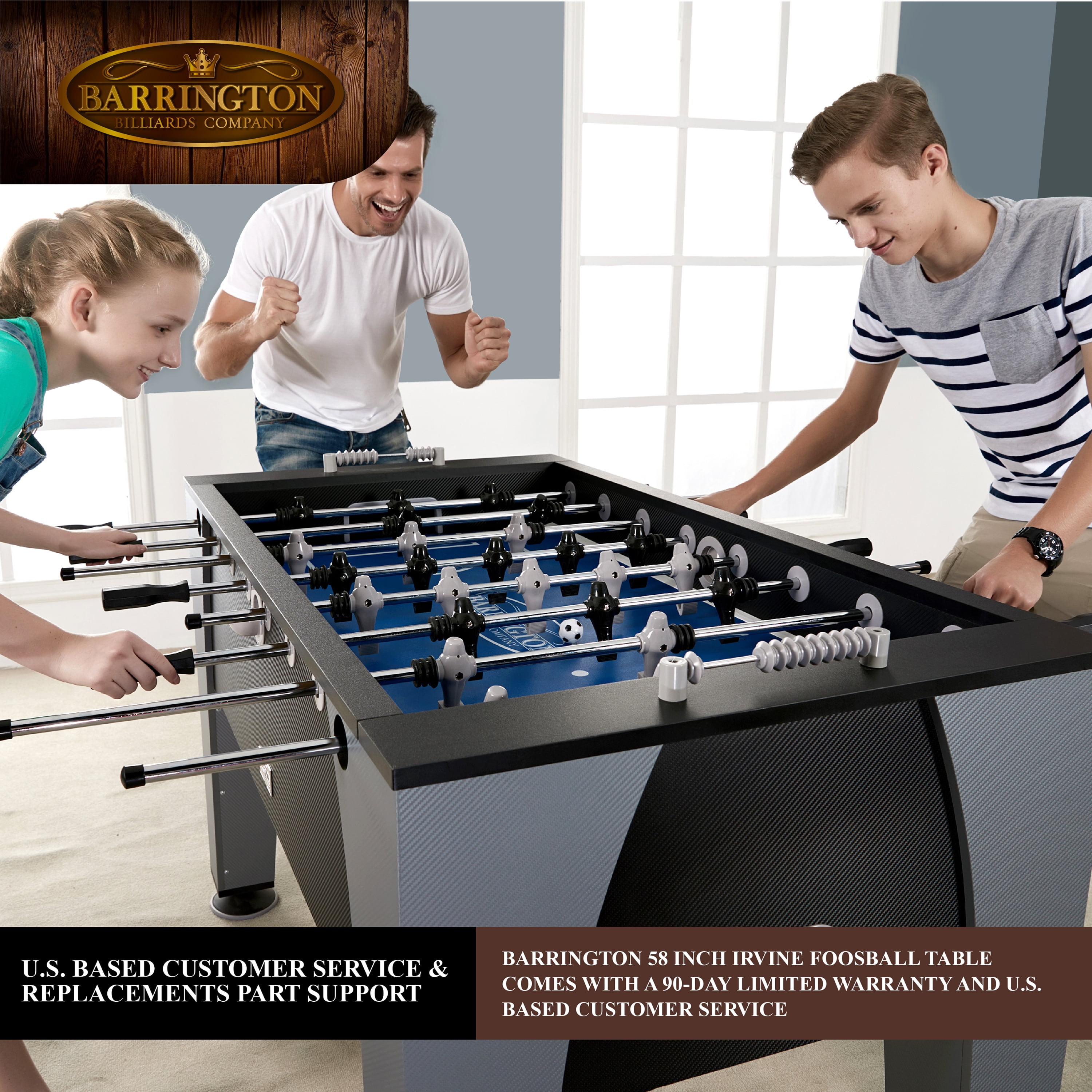 58” Irvine Foosball Table Competition Size, Soccer, Accessories included by Barrington Billiards - Image 6