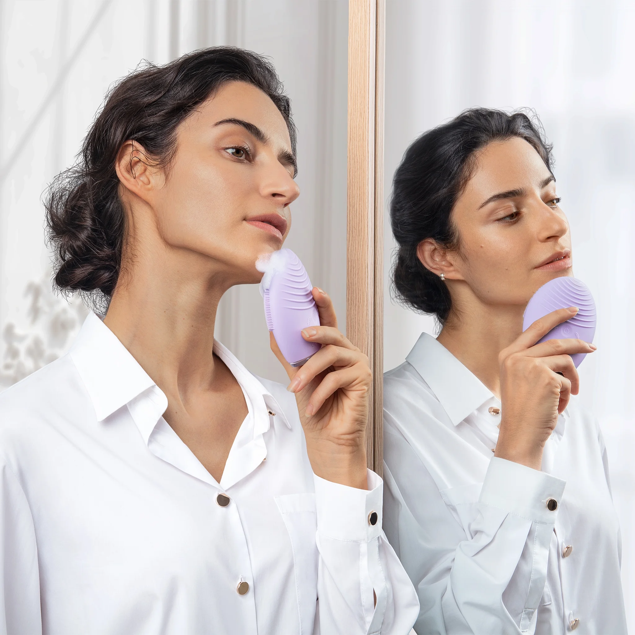 FOREO LUNA 4 2-in-1 Smart Facial Cleansing & Firming Massage Device for Sensitive Skin - Image 5