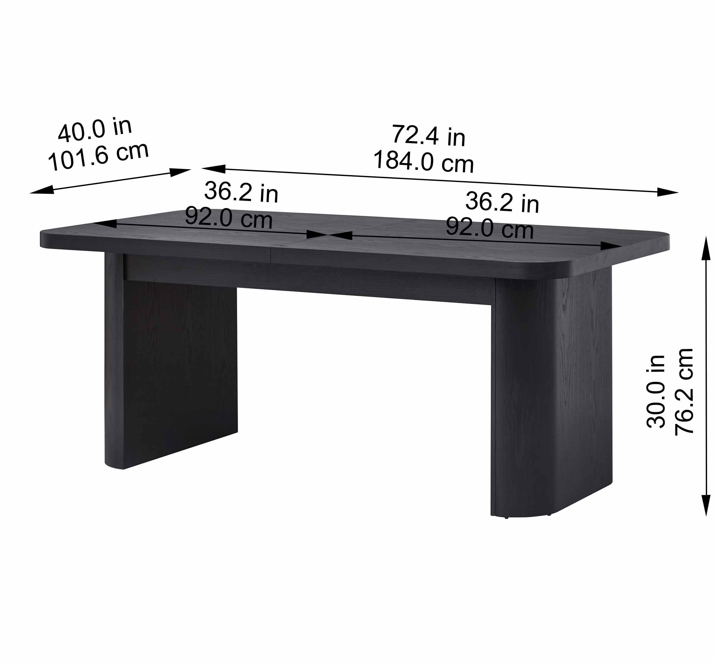 Better Homes & Gardens Juliet Expandable Dining Table, Black Wood Finish - Image 5