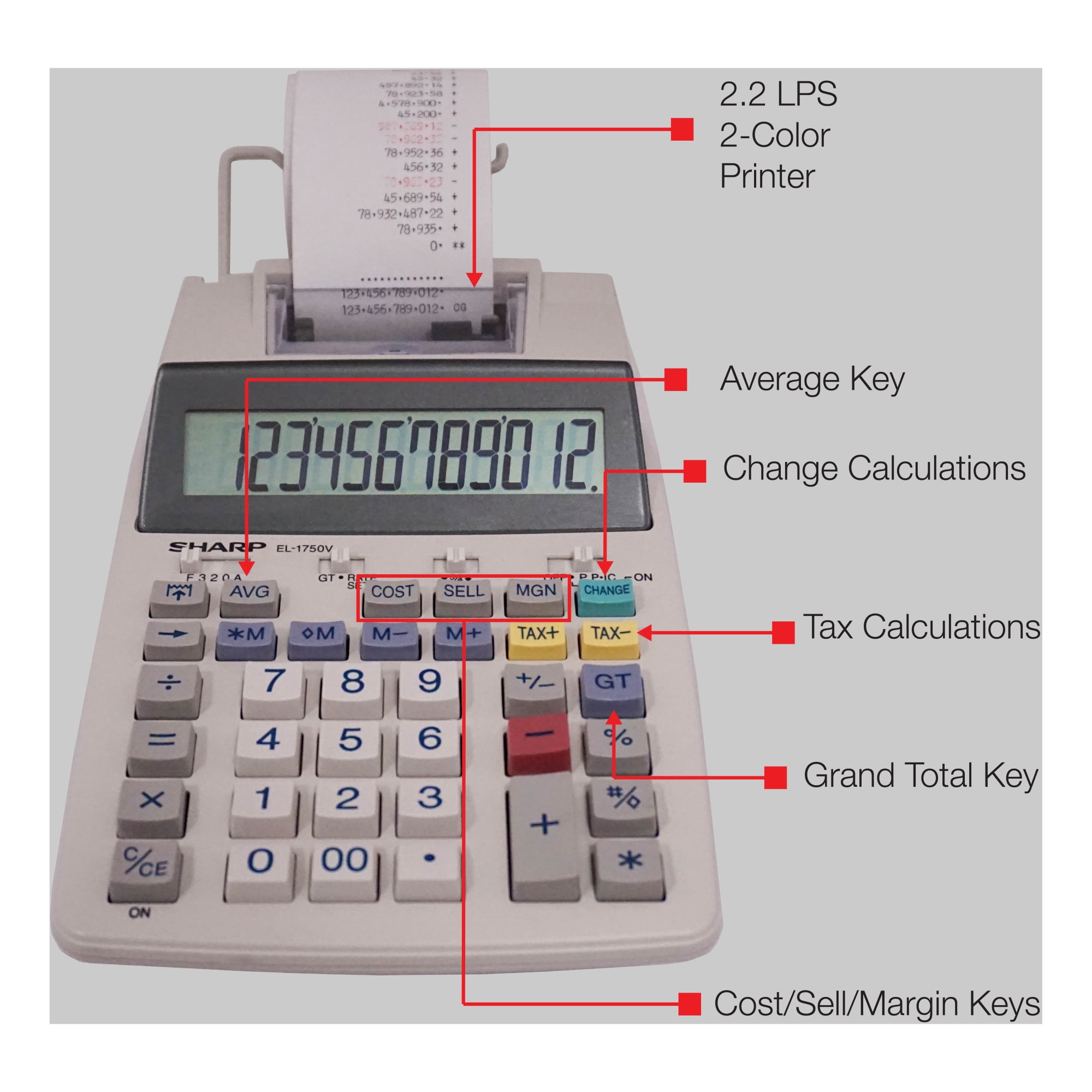 Sharp Calculators 12 Digit LCD Display - Image 6