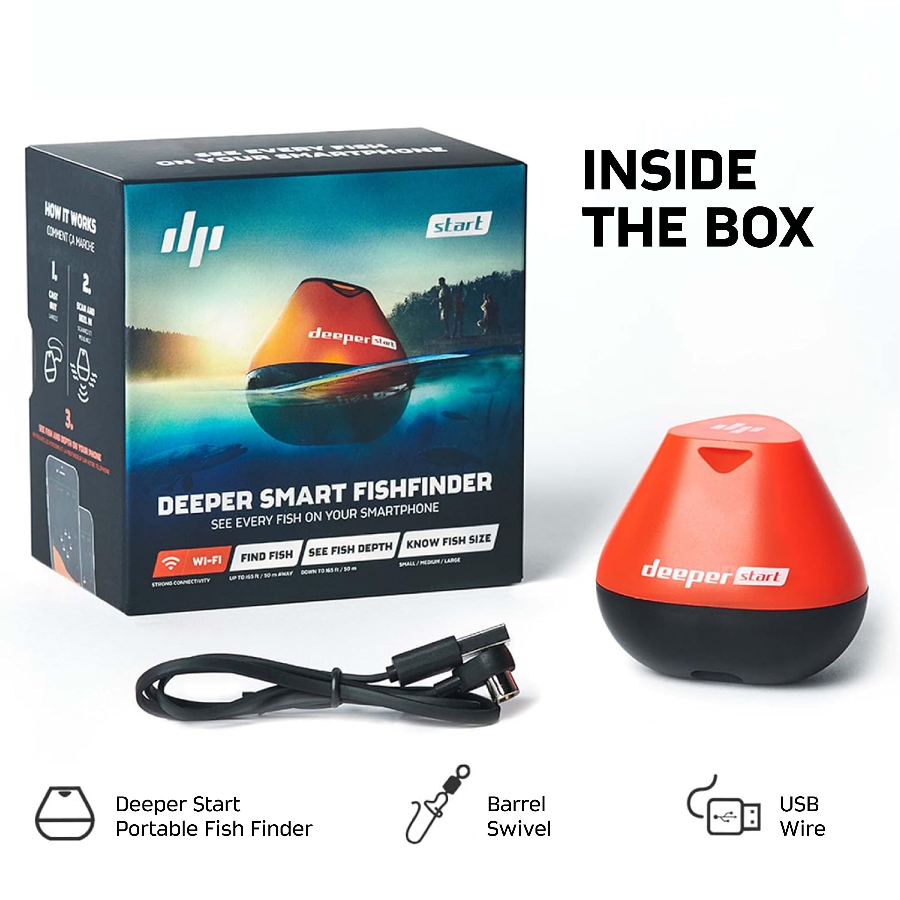 Deeper START Smart Fish Finder - Portable Fish Finder and Depth Finder For Recreational Fishing From Dock, Shore Or Bank | Castable Deeper Fish Finder with FREE User Friendly App | Phone Compatible… - Image 5