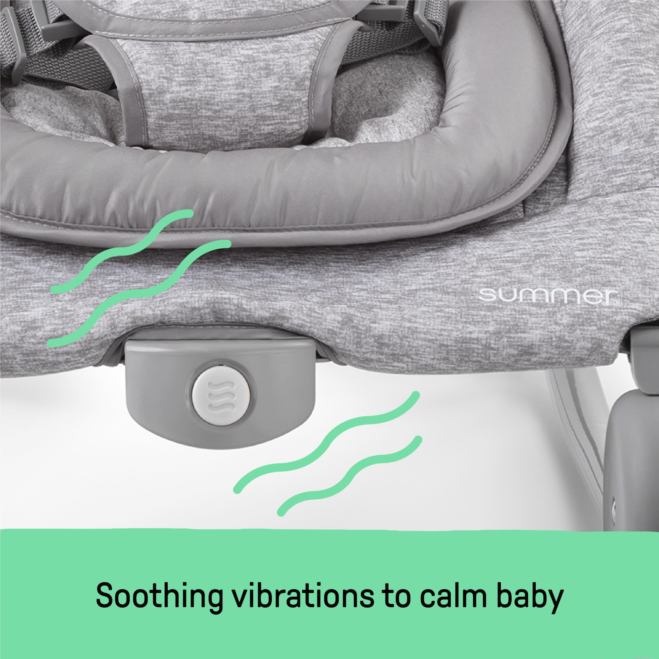 Summer by Ingenuity 2-in-1 Baby Bouncer & Rocker Duo for Infants, Light Gray Tweed - Image 5