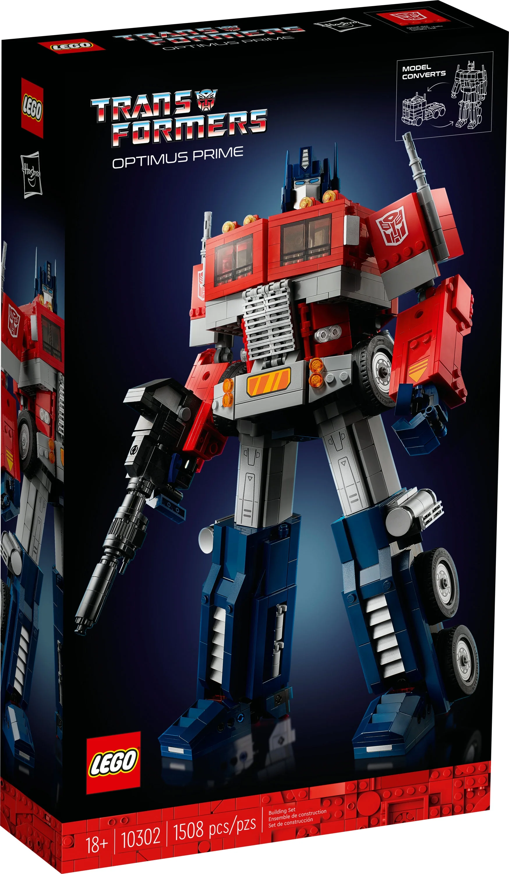 LEGO Icons Optimus Prime 10302 Transformers Figure, Collectible 2-in-1 Robot and Truck Model Building Kit for Adults, Great Gift Idea - Image 4