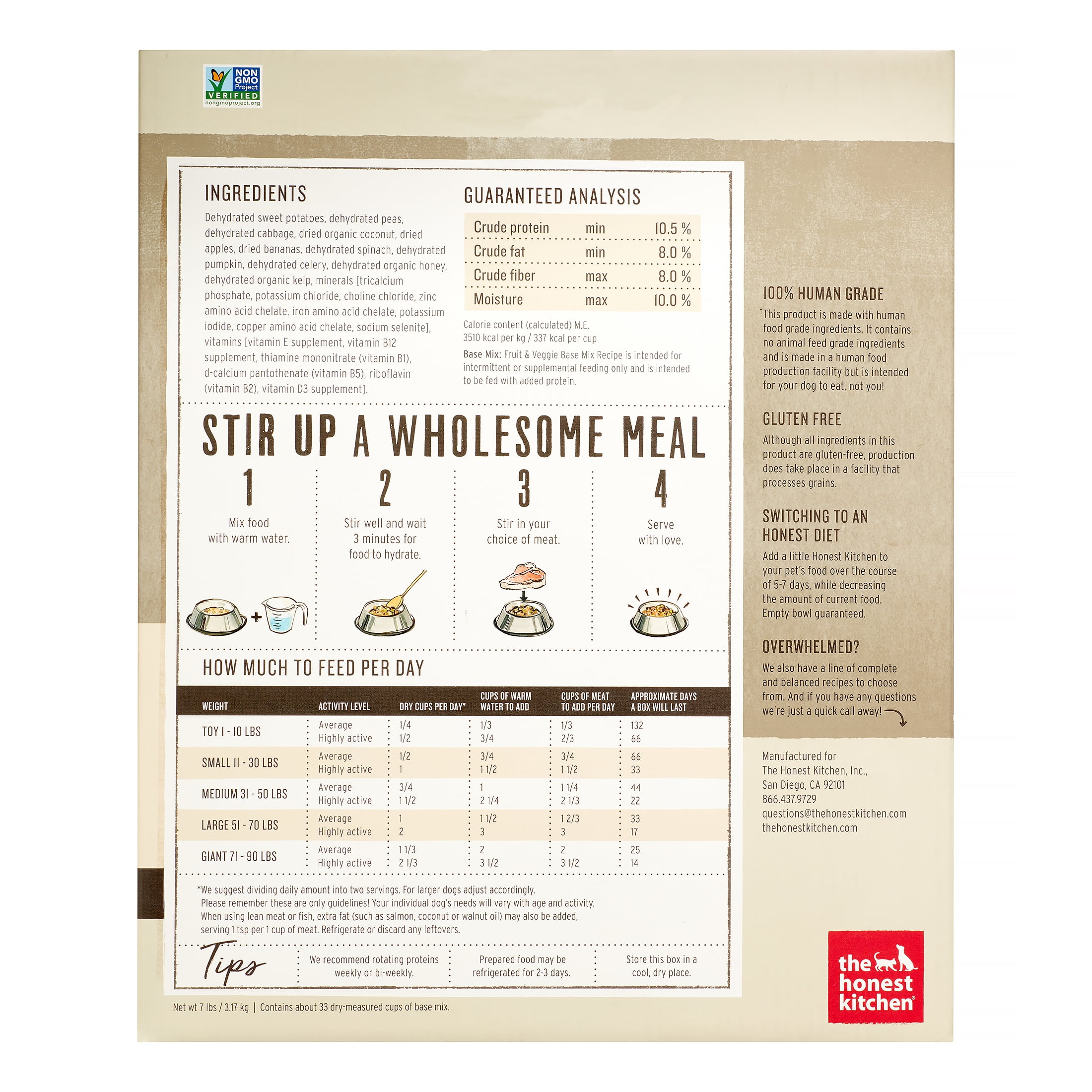 The Honest Kitchen Preference: Dehydrated Grain Free Base Mix Dog Food, Just Add Protein, 7 lbs (Makes 29 lbs of Base Mix) - Image 2