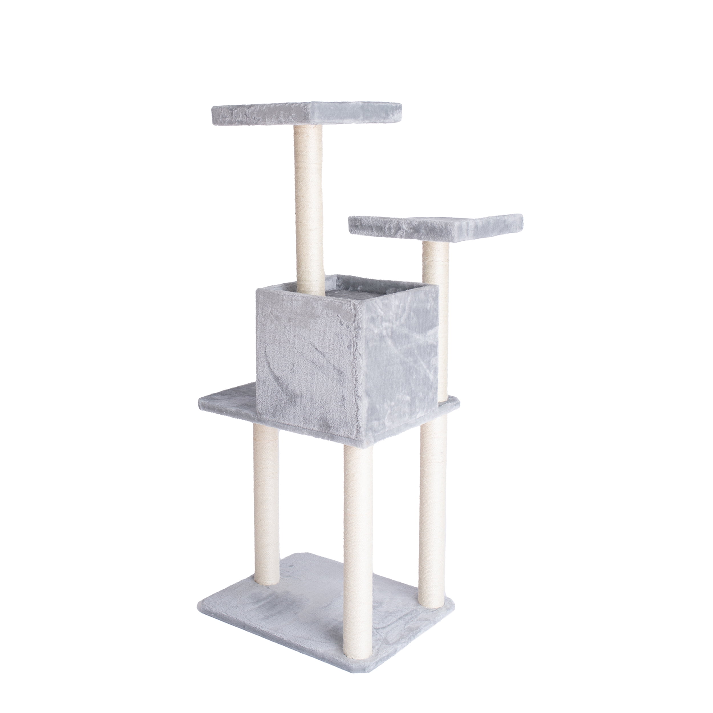 GleePet 57" real wood Cat Tree GP78571022 Silver Gray - Image 3