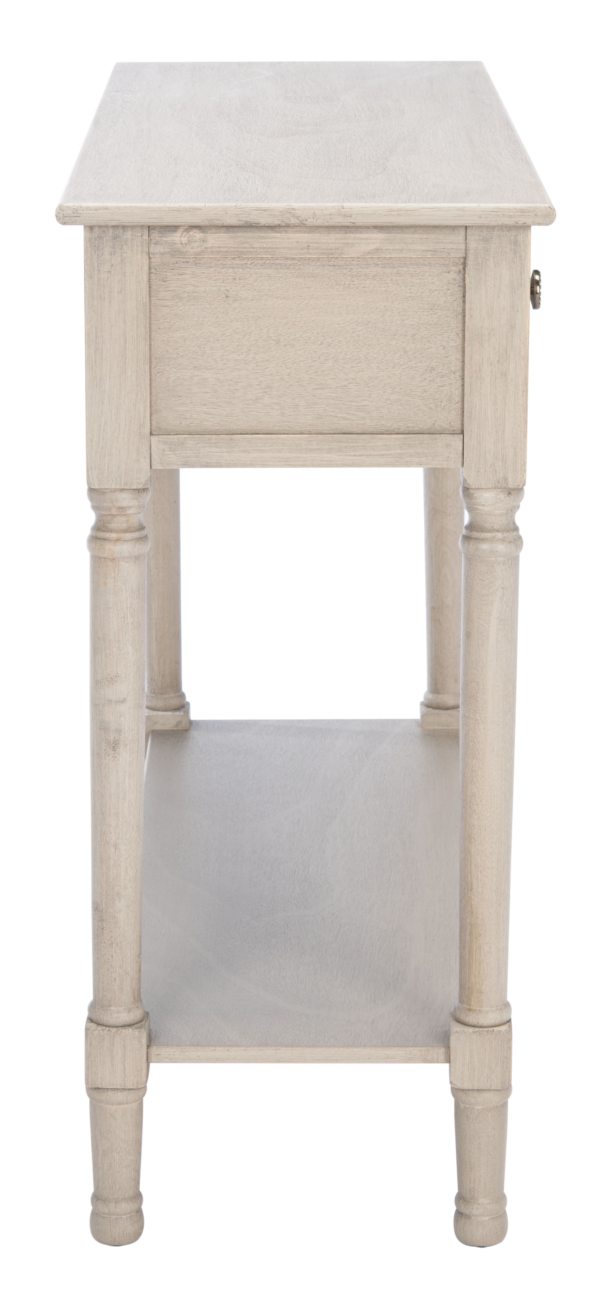 SAFAVIEH Josie French 2-Drawer Taupe Wood Rectangle Console Table (35.5 in. W x 13 in. D x 29.5 in. H) - Image 4